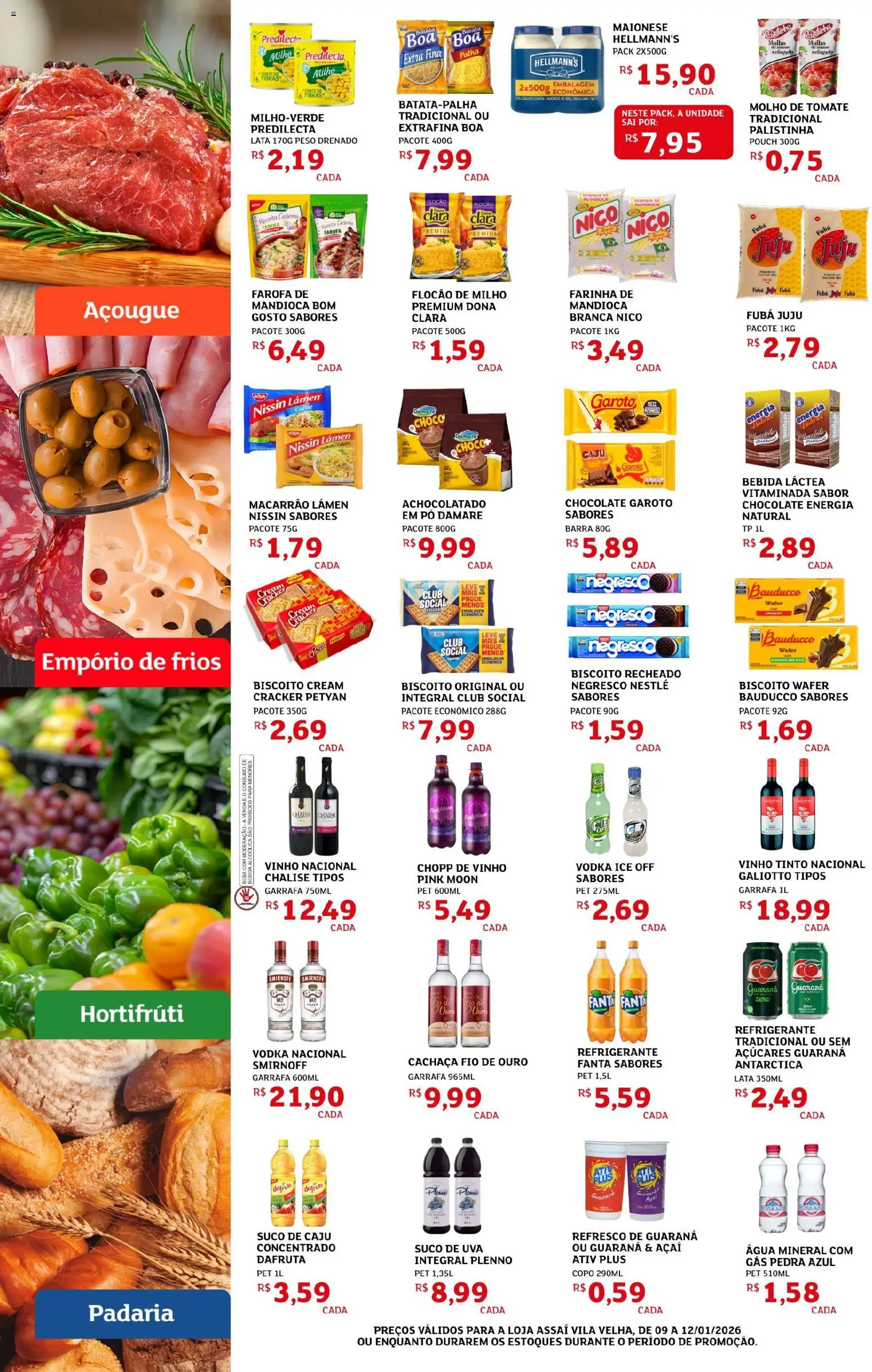 Assaí Atacadista Folheto - válido de 09.01.2026 | Página: 2 | Produtos: Guaraná, Molho de tomate, Achocolatado, Refrigerante