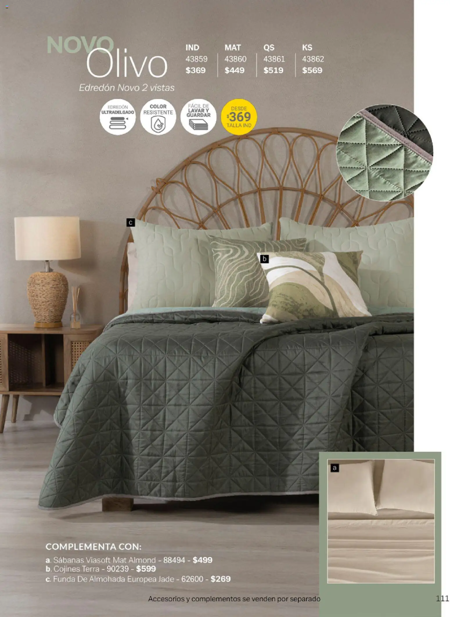 Nuevas ofertas de Vianney válidas en toda la República Mexicana desde el 06.03.2026. ¡Encuentra las mejores ofertas en Vianney catálogo Tu hogar, nuestra pasión! | Página: 113 | Productos: Funda, Funda de almohada, Almohada, Sabanas