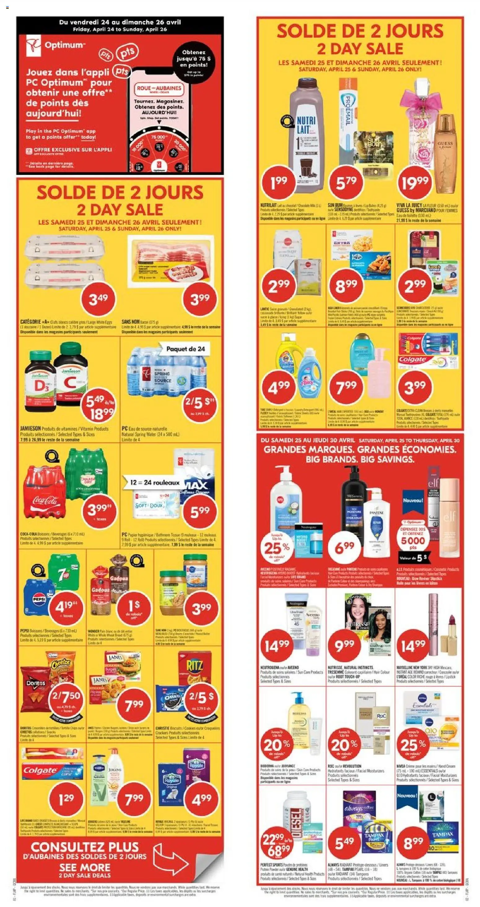 Pharmaprix flyer valid from 24.04.2026 | Page: 1 | Products: Cookies, Butter, Bread, Chocolate