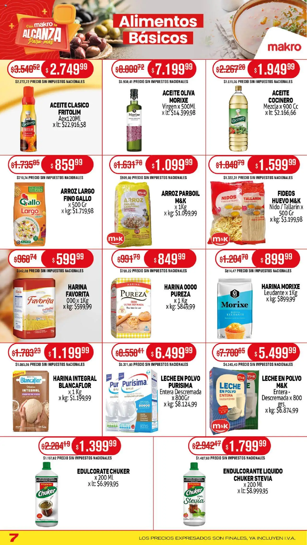 Makro - Ofertas │ válido desde el 11.09.2025 | Página: 7 | Productos: Harina, Oliva, Huevo, Arroz