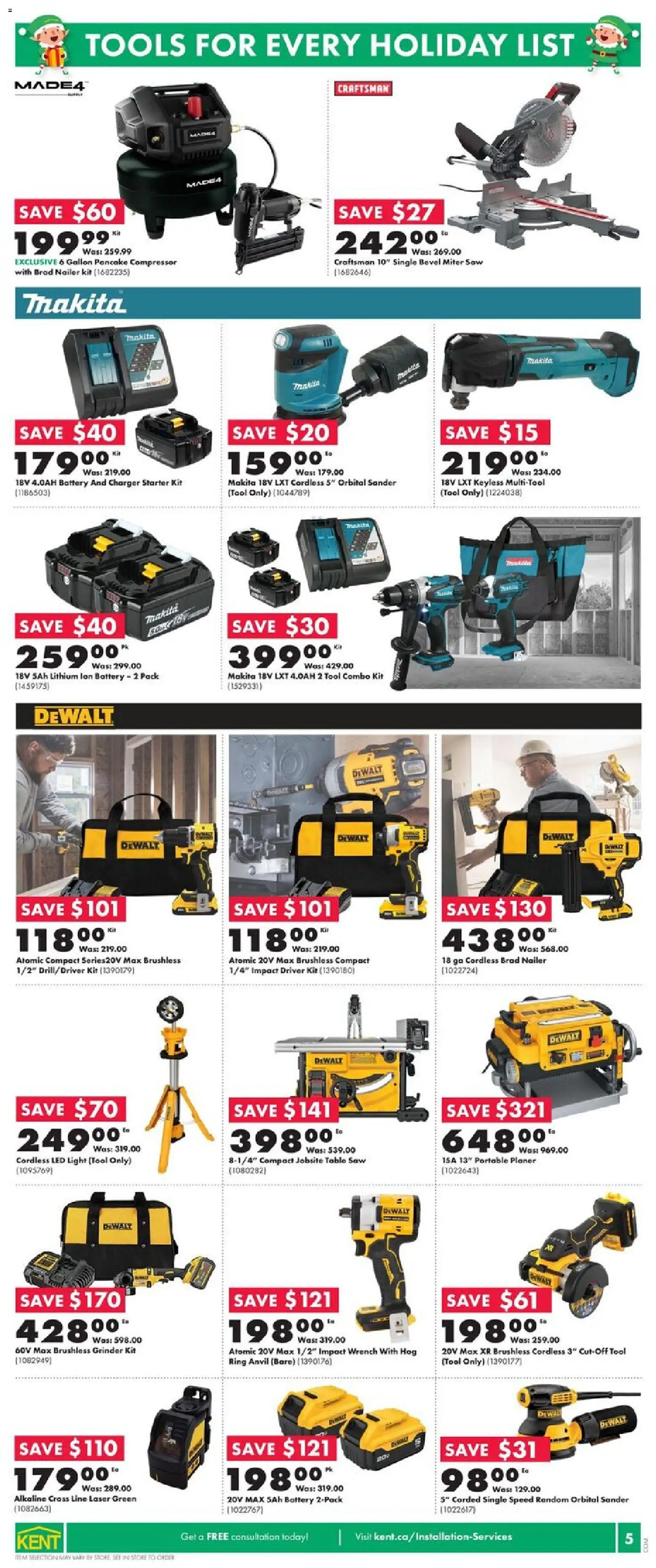 Kent flyer valid from 27.11.2025 | Page: 5 | Products: Grinder, Table, Battery