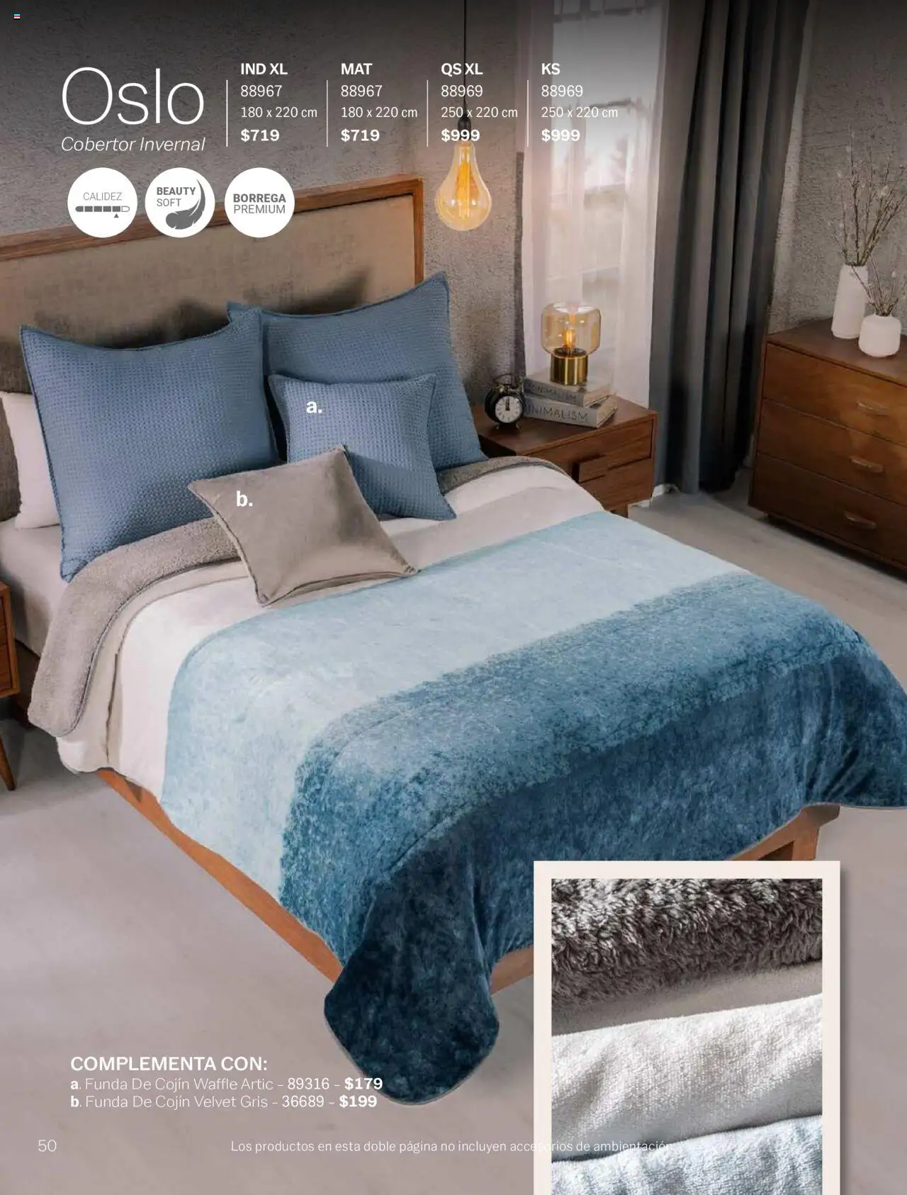 Nuevas ofertas de Vianney válidas en toda la República Mexicana desde el 15.08.2025. ¡Encuentra las mejores ofertas en Vianney - Catálogo Invierno! | Página: 52 | Productos: Cobertor, Funda