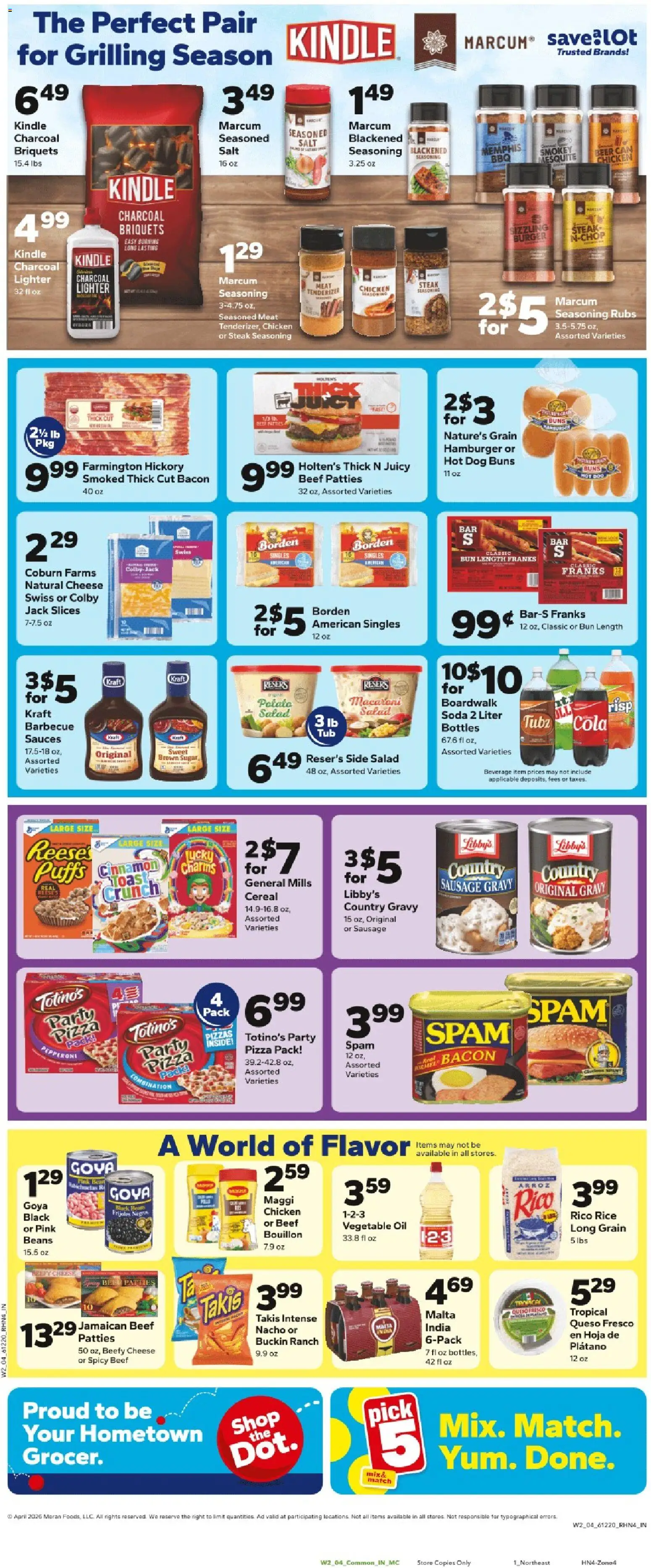 Save a Lot Weekly Ad - valid from 08.04.2026 | Page: 2 | Products: Pizza, Beer, Salt, Sausage