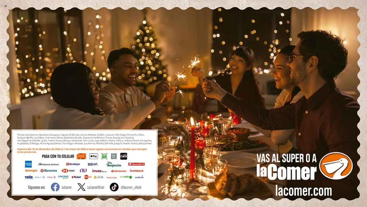 Nuevas ofertas de La Comer válidas en toda la República Mexicana desde el 19.12.2025. ¡Encuentra las mejores ofertas en La Comer folleto Navidad! | Página: 44 | Productos: Banco