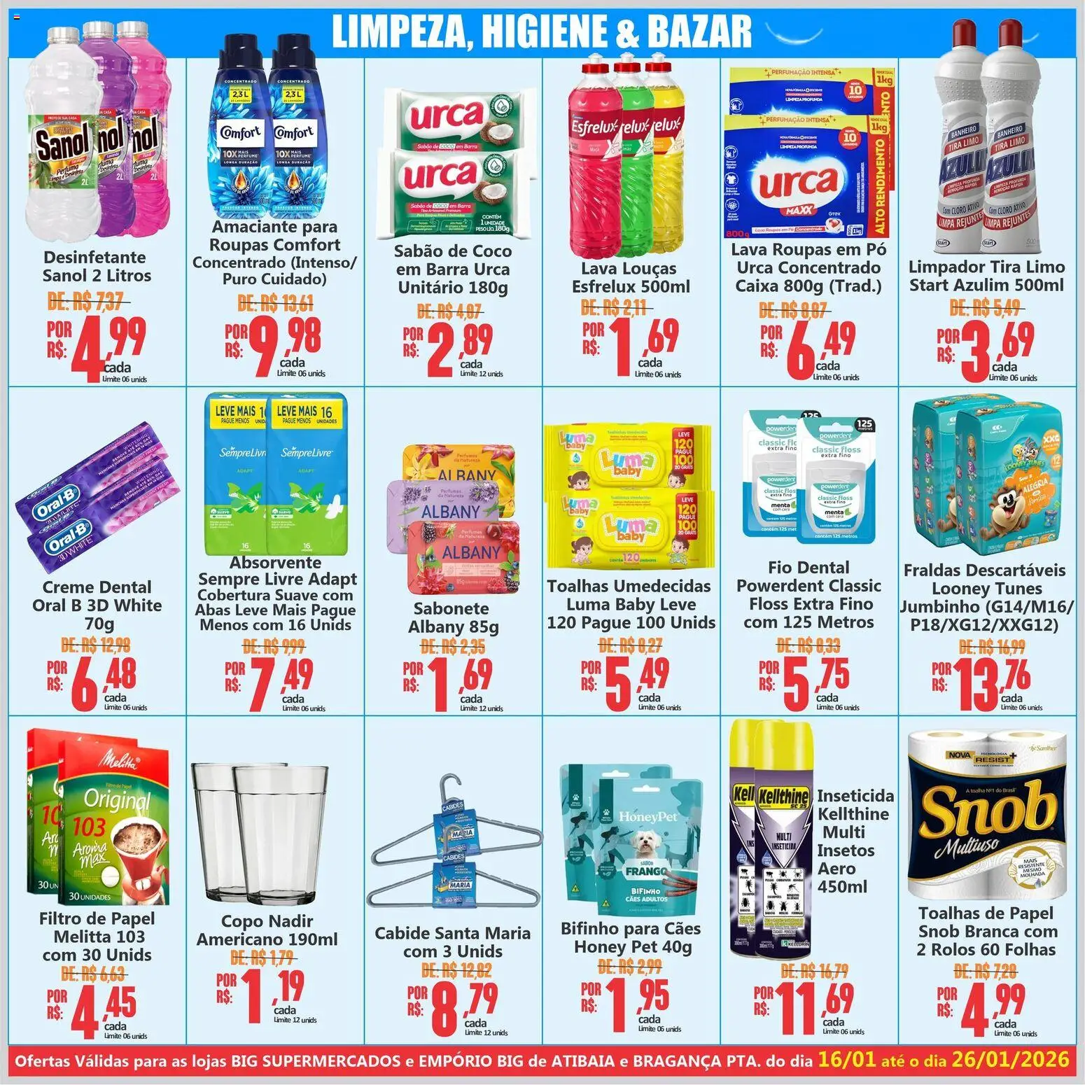Big Supermercados Folheto - válido de 16.01.2026 | Página: 6 | Produtos: Coco, Fio dental, Absorvente, Desinfetante