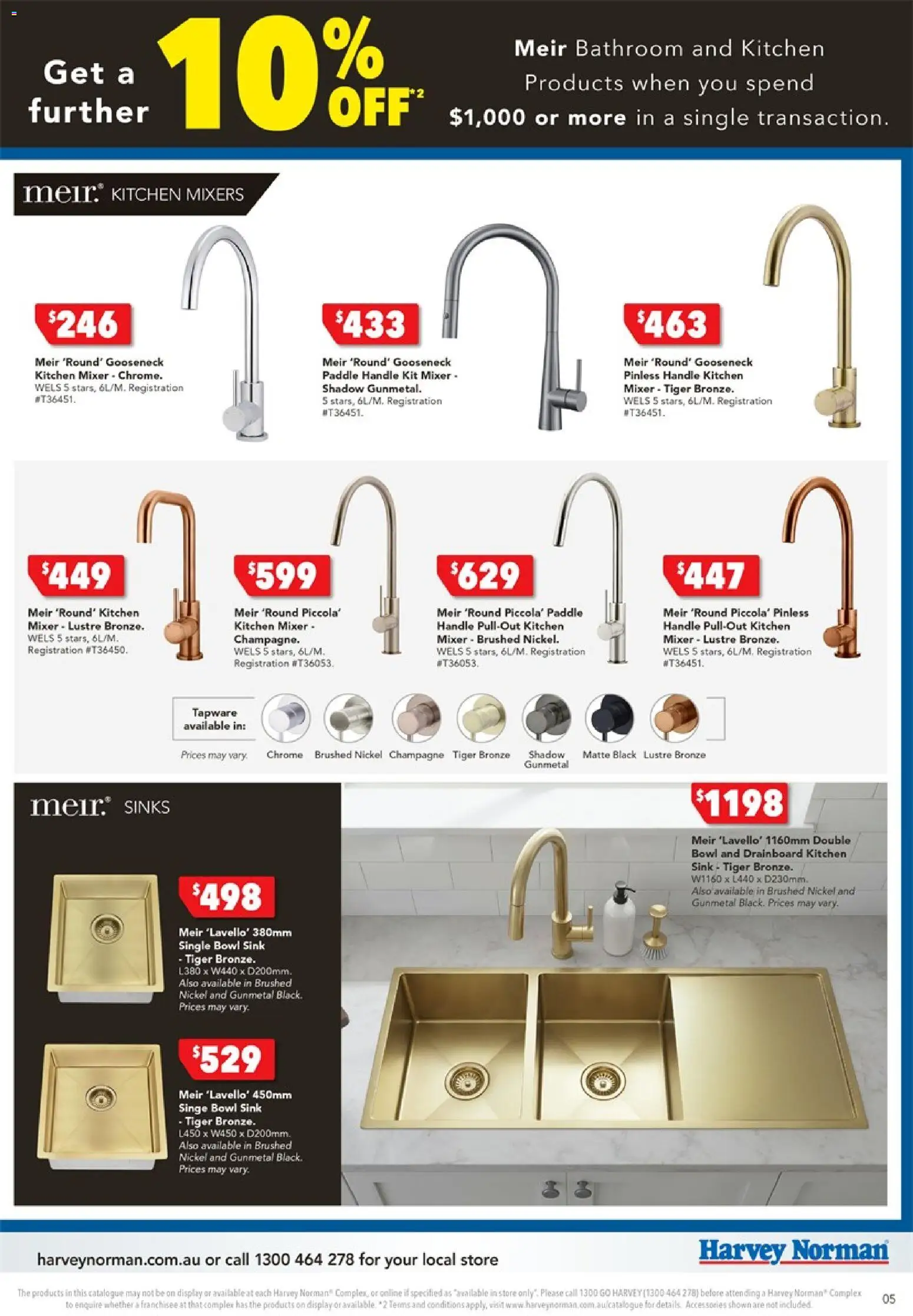 Harvey Norman catalogue - valid from 25.12.2025 | Page: 5 | Products: Sink, Accessories, Mixer, Bathroom