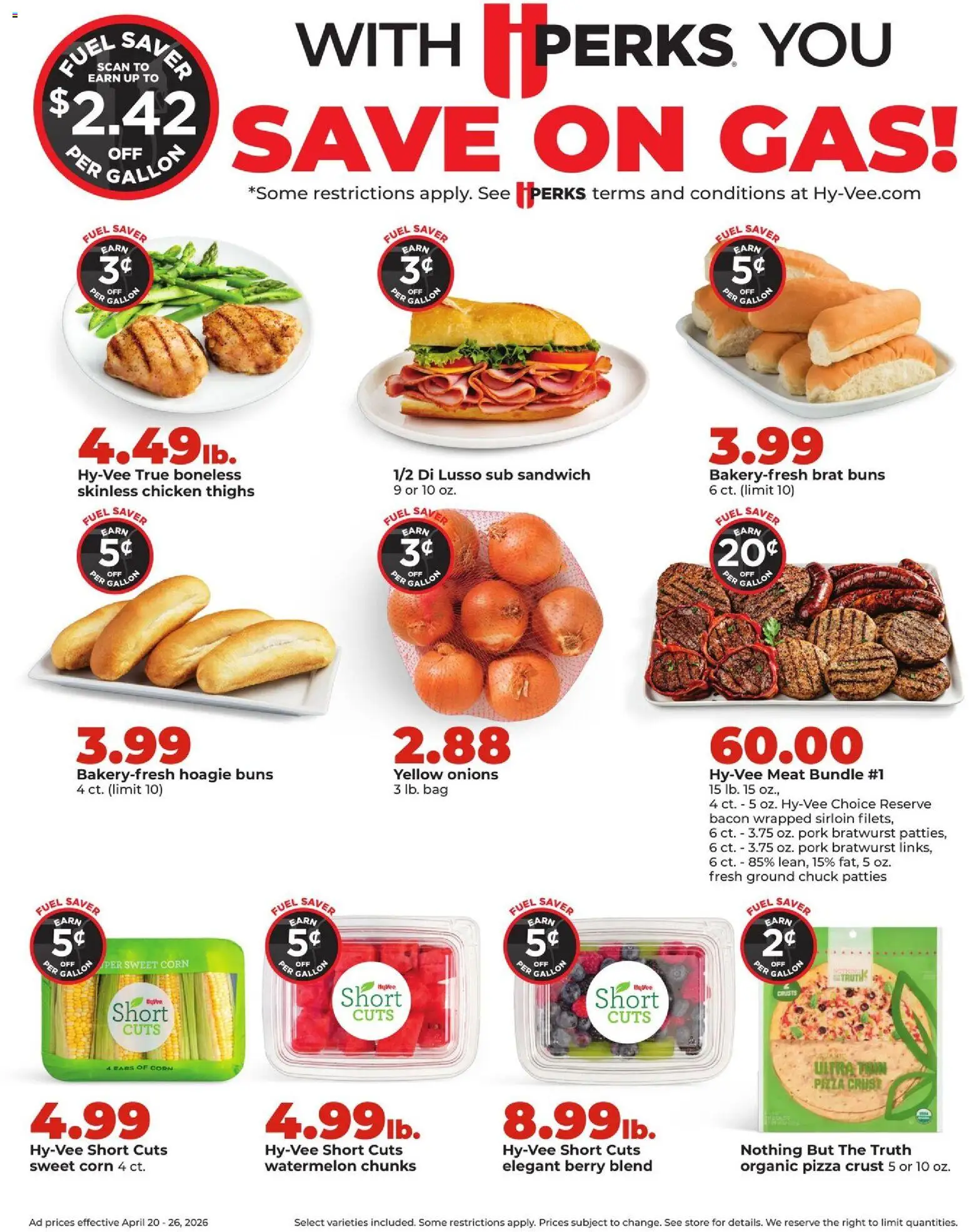 HyVee Weekly Ad - valid from 20.04.2026 | Page: 9 | Products: Corn, Pizza, Pork, Bag