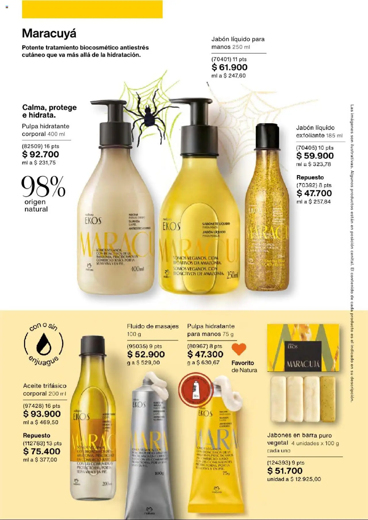 Natura revista - valida desde el 03.09.2025 | Página: 111 | Productos: Jabón líquido, Maracuyá, Jabón, Aceite