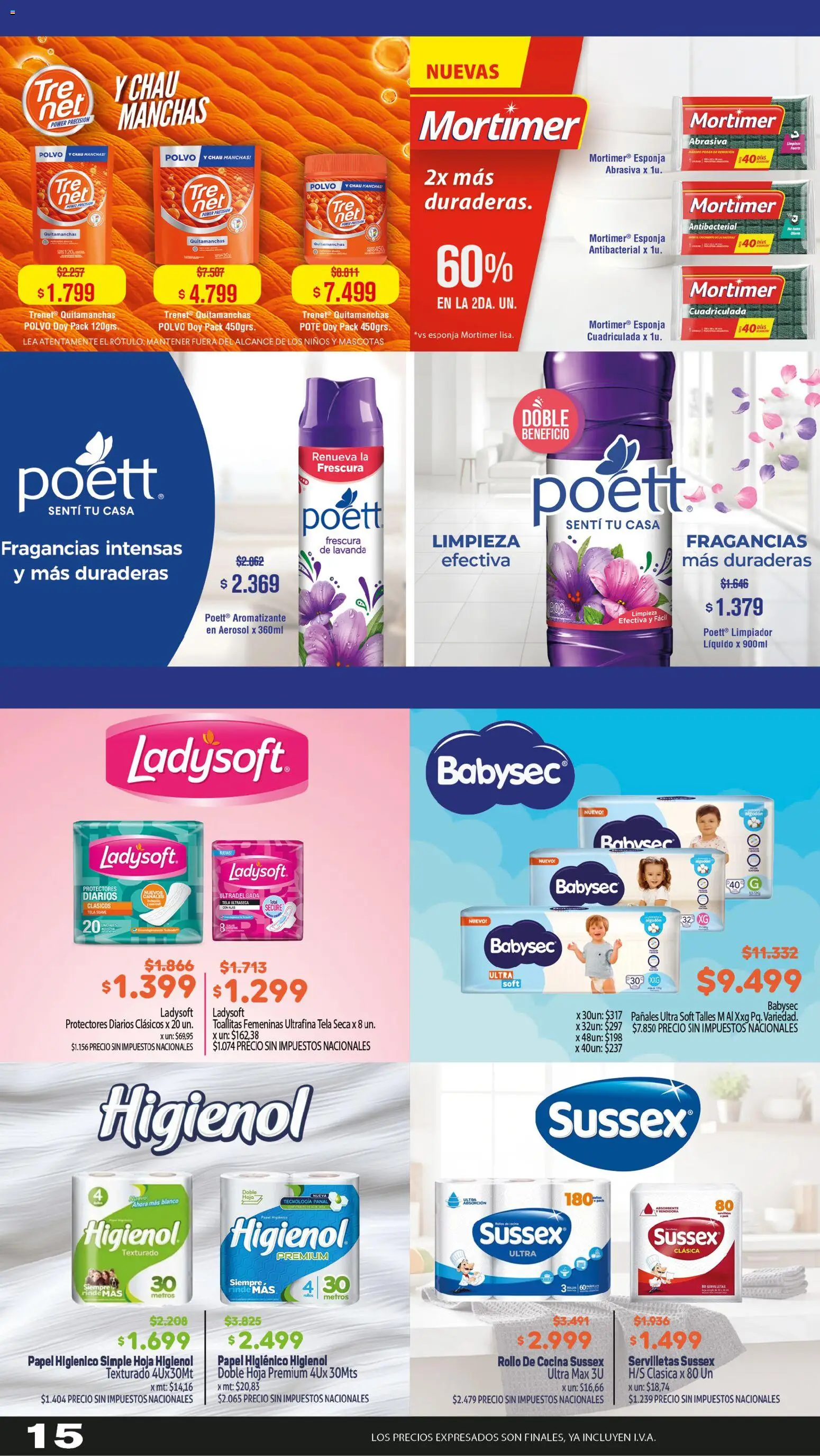 Makro ofertas │ válido desde el 16.04.2026 | Página: 15 | Productos: Polvo, Esponja, Limpiador, Toallitas femeninas