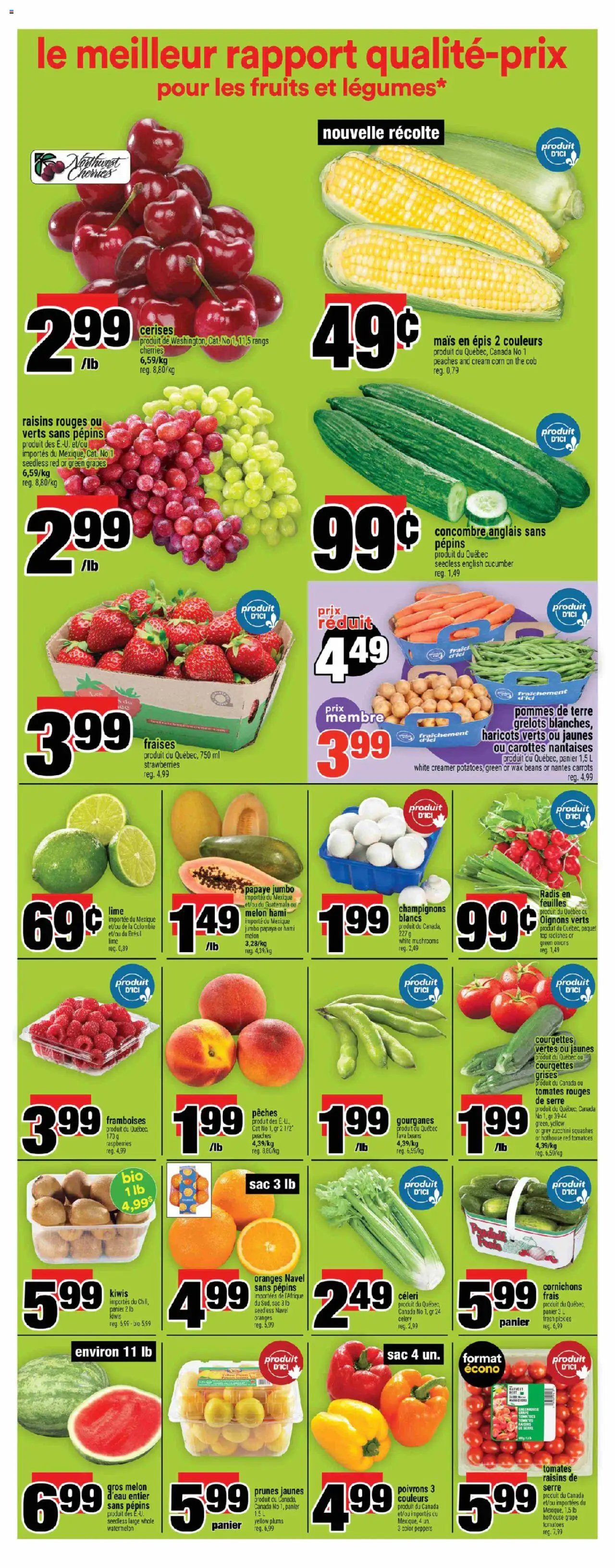 Super C flyer valid from 24.07.2025 | Page: 6 | Products: Strawberries, Cream, Oranges, Tomatoes