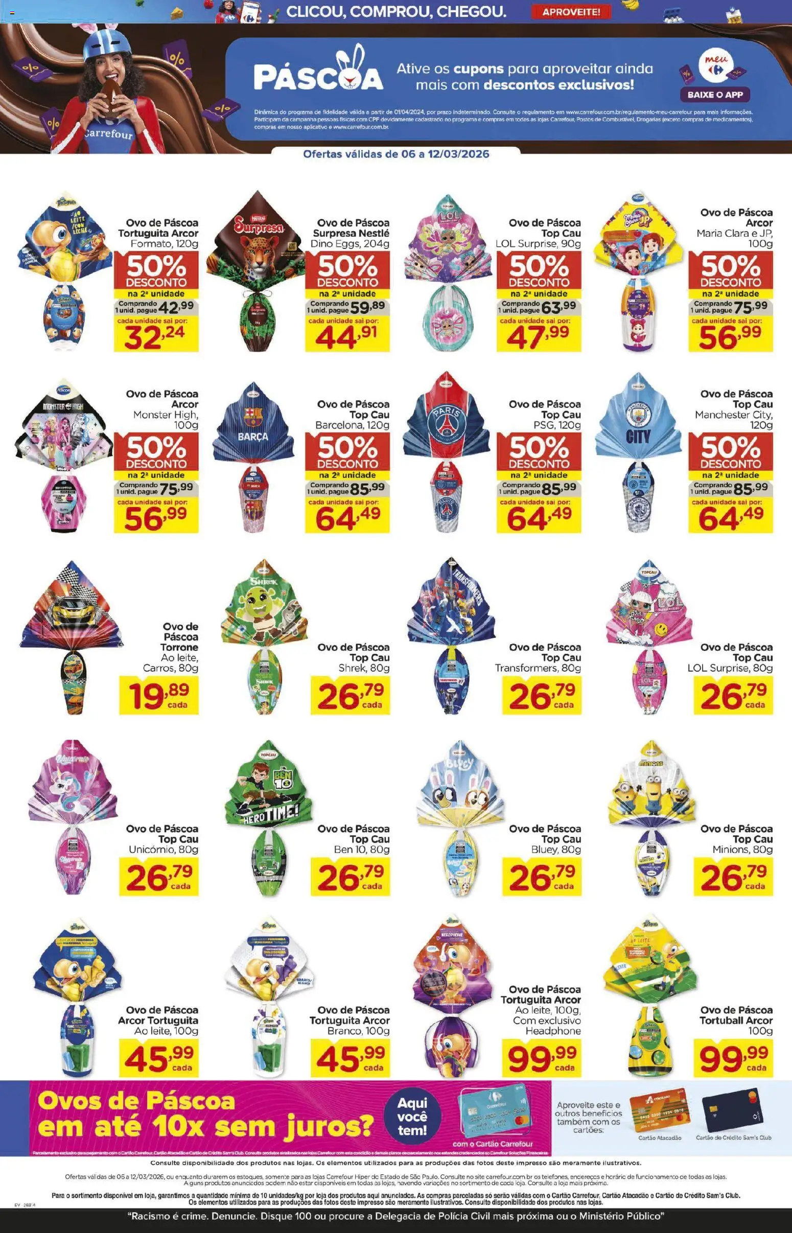 Carrefour Folheto - válido de 06.03.2026 | Página: 2 | Produtos: Ovo de páscoa, Ovos, Monster, Sal