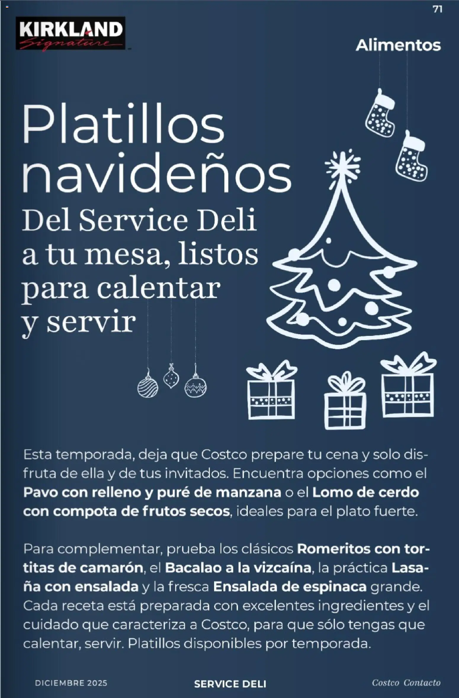 Nuevas ofertas de Costco válidas en toda la República Mexicana desde el 01.12.2025. ¡Encuentra las mejores ofertas en Costco Revista Diciembre! | Página: 71 | Productos: Manzana, Cerdo, Espinaca, Ensalada