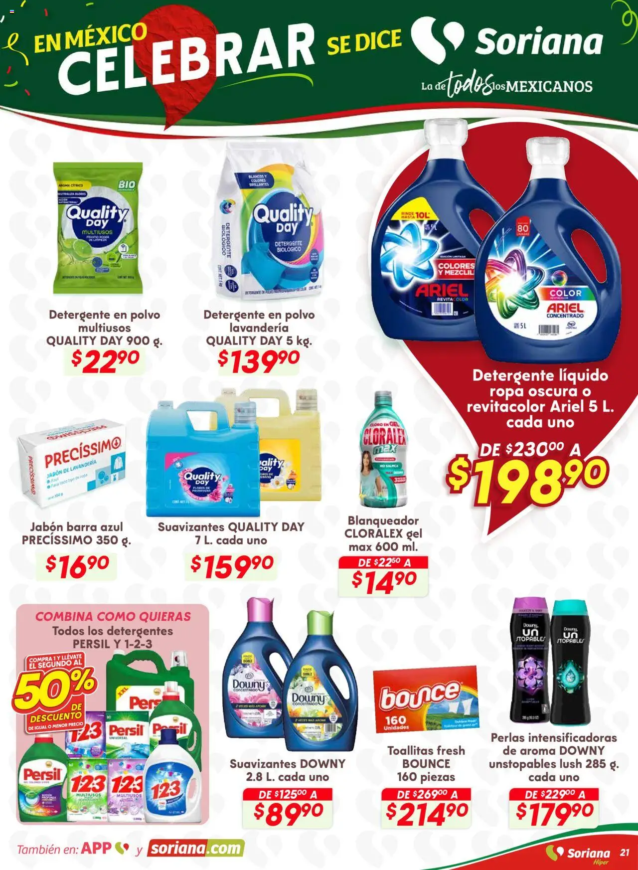 Nuevas ofertas de Soriana válidas en toda la República Mexicana desde el 18.09.2025. ¡Encuentra las mejores ofertas en Soriana - Preciazazaso Híper: Chih, Coah, Tamaulipas! | Página: 28 | Productos: Cloro, Ropa, Polvo, Jabón