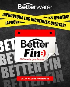 Vista previa de Betterware Buen Fin, nuevo folleto de la tienda, válido en México a partir del 14.11.2025