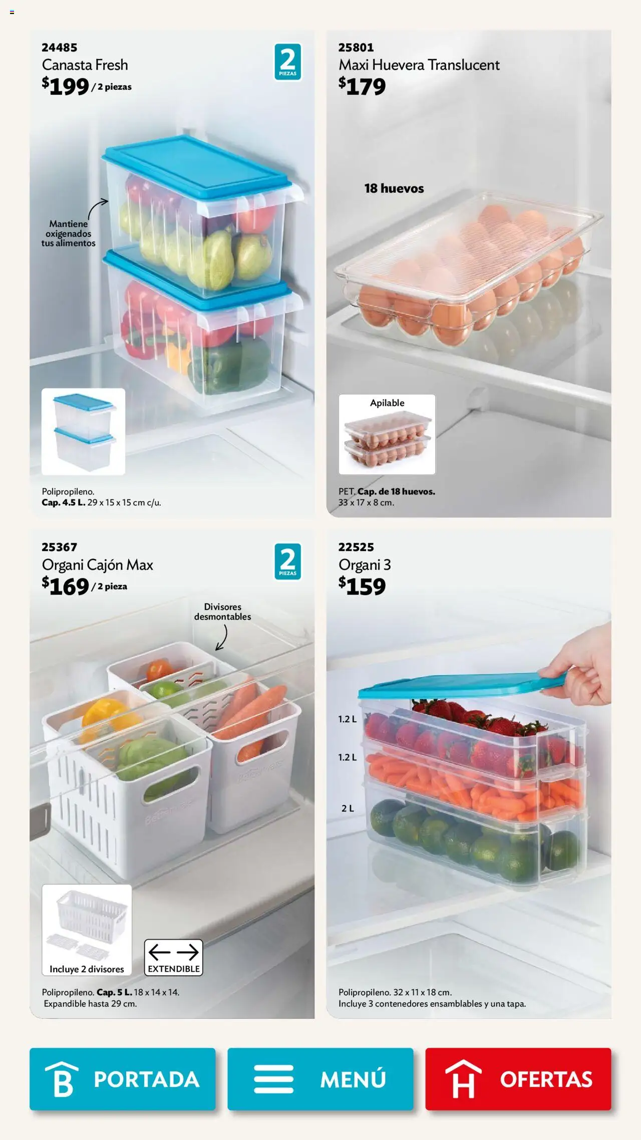 Nuevas ofertas de Betterware válidas en toda la República Mexicana desde el 29.09.2025. ¡Encuentra las mejores ofertas en Betterware - Campaña 10 2025! | Página: 73 | Productos: Huevos, Canasta