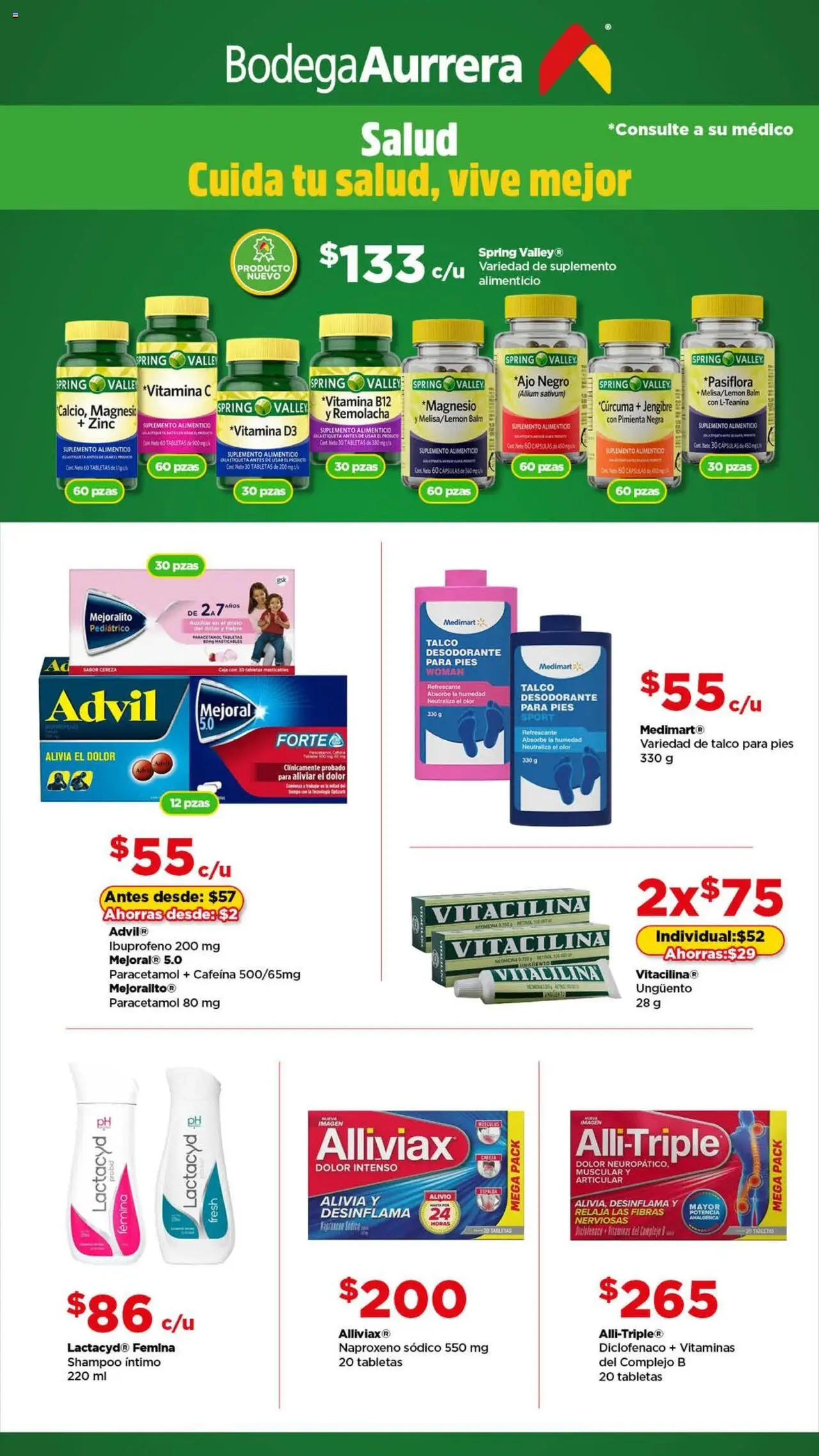 Nuevas ofertas de Bodega Aurrerá válidas en toda la República Mexicana desde el 17.09.2025. ¡Encuentra las mejores ofertas en Bodega Aurrerá - Folleto Tu rutina de las mañanas! | Página: 1 | Productos: Pimienta, Vitaminas, Cúrcuma, Caja