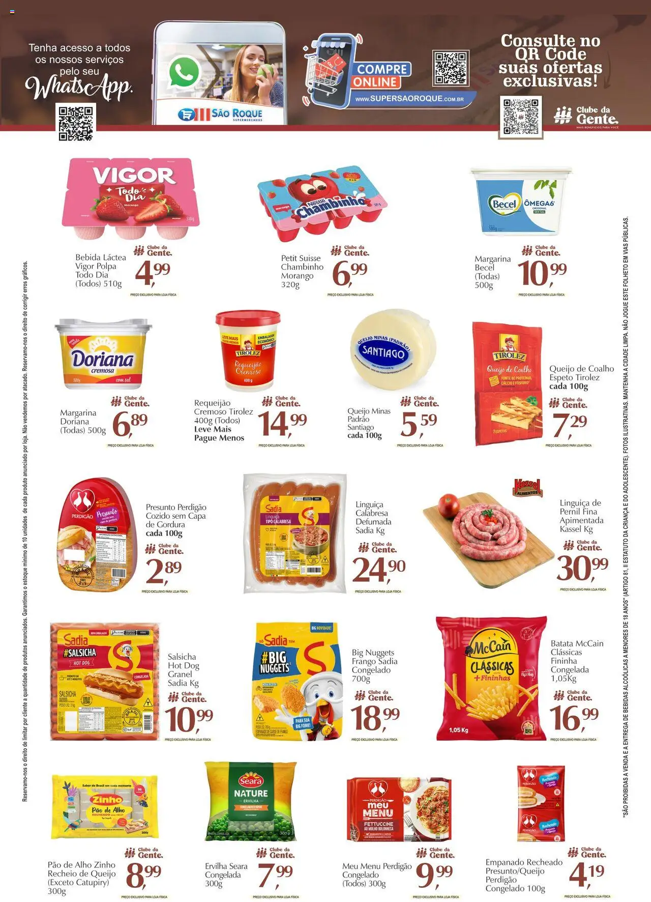 São Roque Supermercados Folheto - válido de 22.08.2025 | Página: 6 | Produtos: Alho, Pernil, Presunto, Requeijão