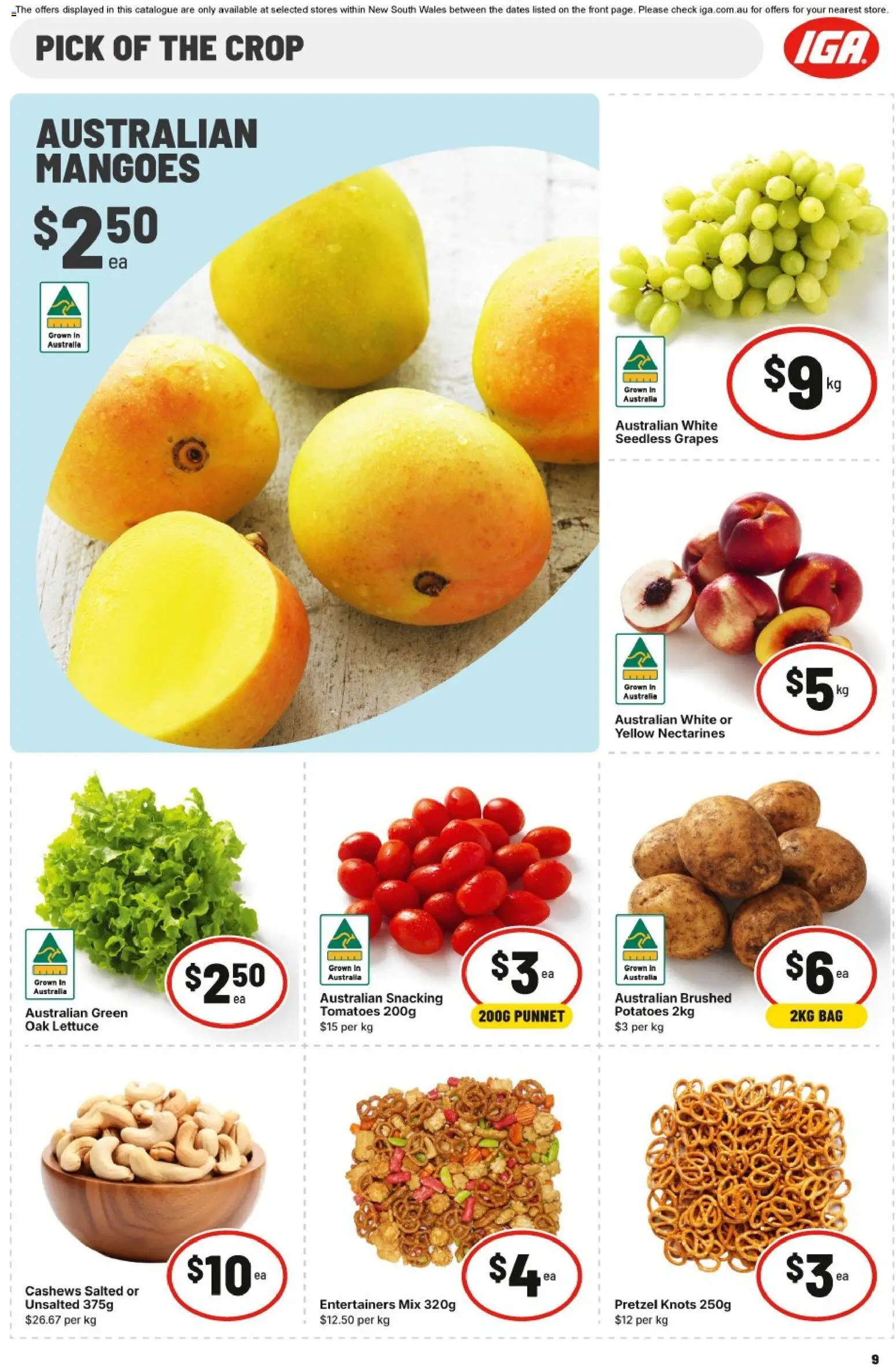 IGA catalogue - valid from 24.12.2025 | Page: 12 | Products: Lettuce, Tomatoes, Potatoes, Bag