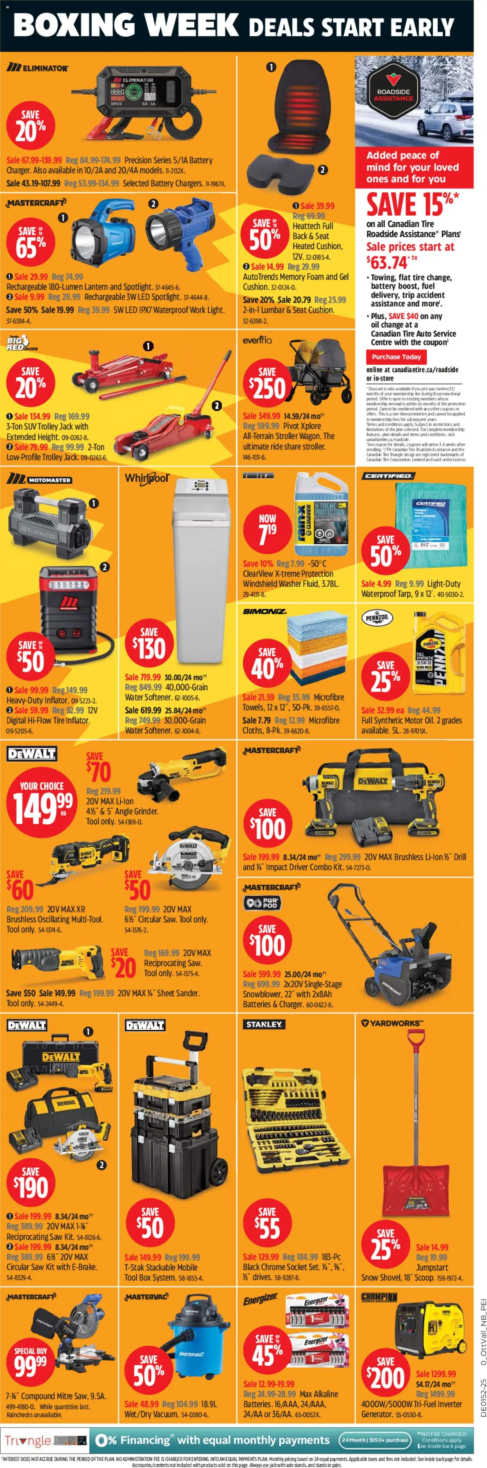 Canadian Tire flyer valid from 18.12.2025 | Page: 4 | Products: Socket, Box, Battery, Oil
