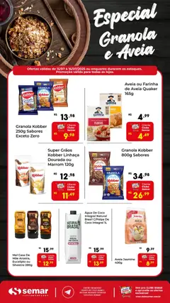 Semar Supermercado Folheto - válido de 15.07.2025 | Página: 4 | Produtos: Água de coco, Mel, Granola, Aveia