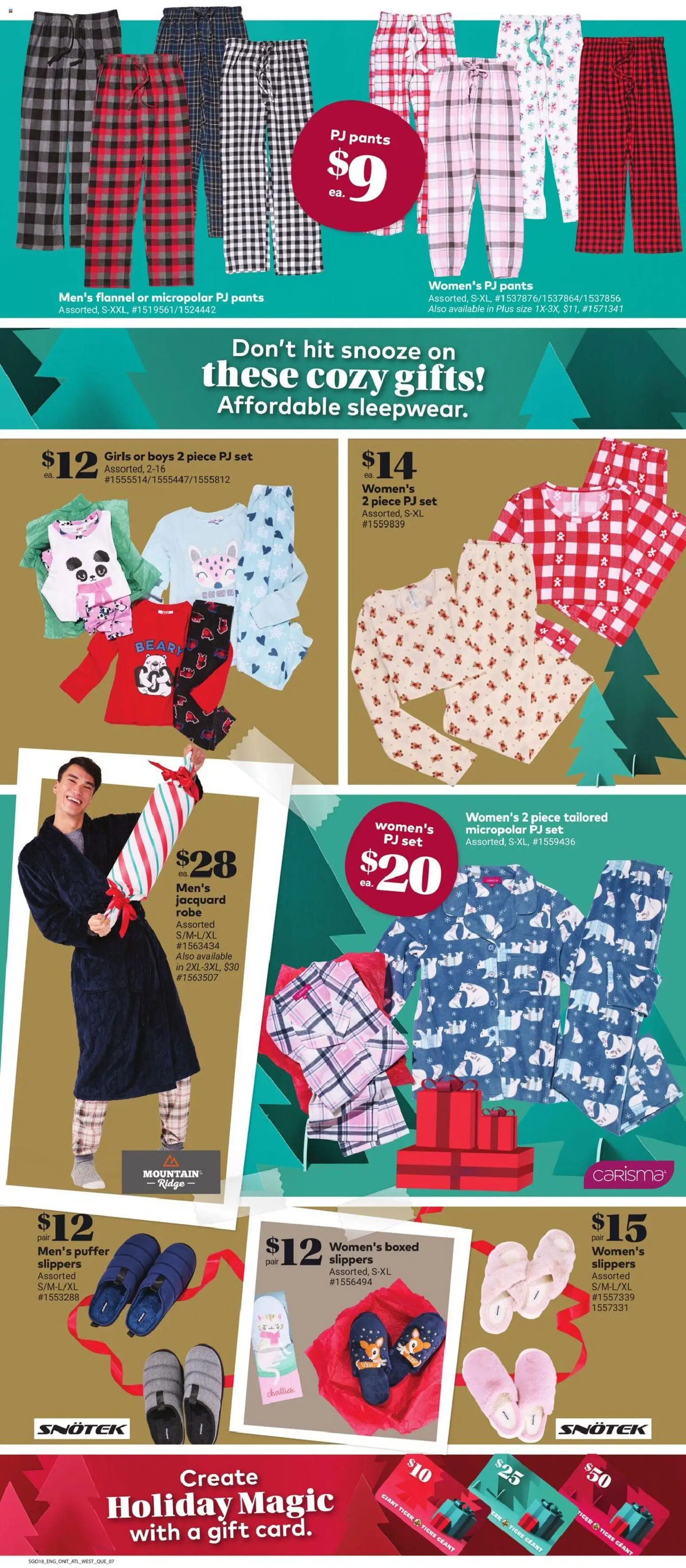 Giant Tiger flyer valid from 03.12.2025 | Page: 9 | Products: Slippers, Ridge, Shoes, Pants