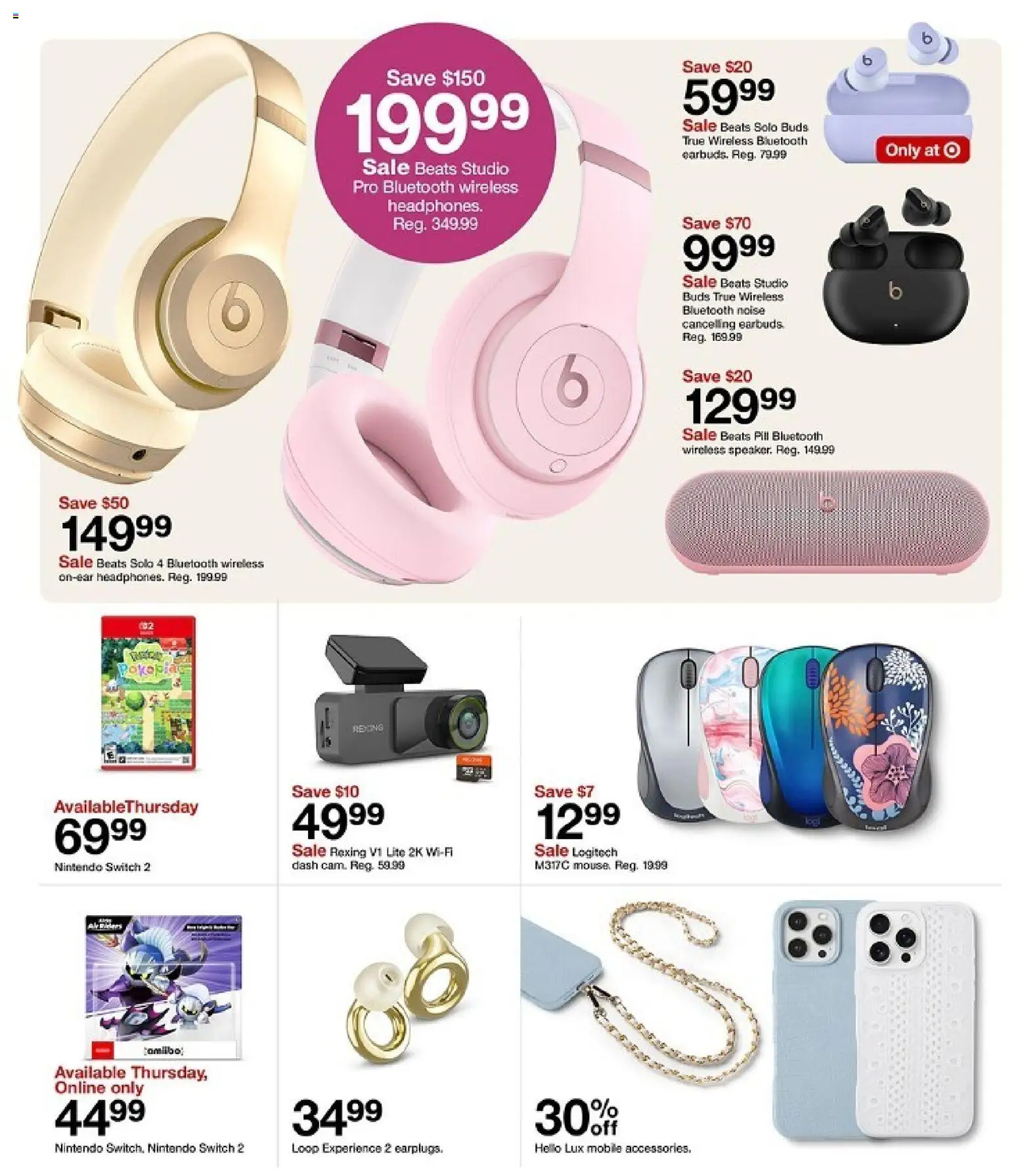 Target Weekly Ad - valid from 01.03.2026 | Page: 10 | Products: Switch, Headphones, Nintendo