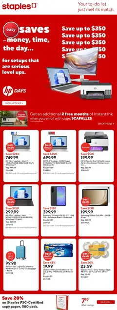Preview of Staples weekly flyer / circulaire from shop Staples valid from 17.10.2025