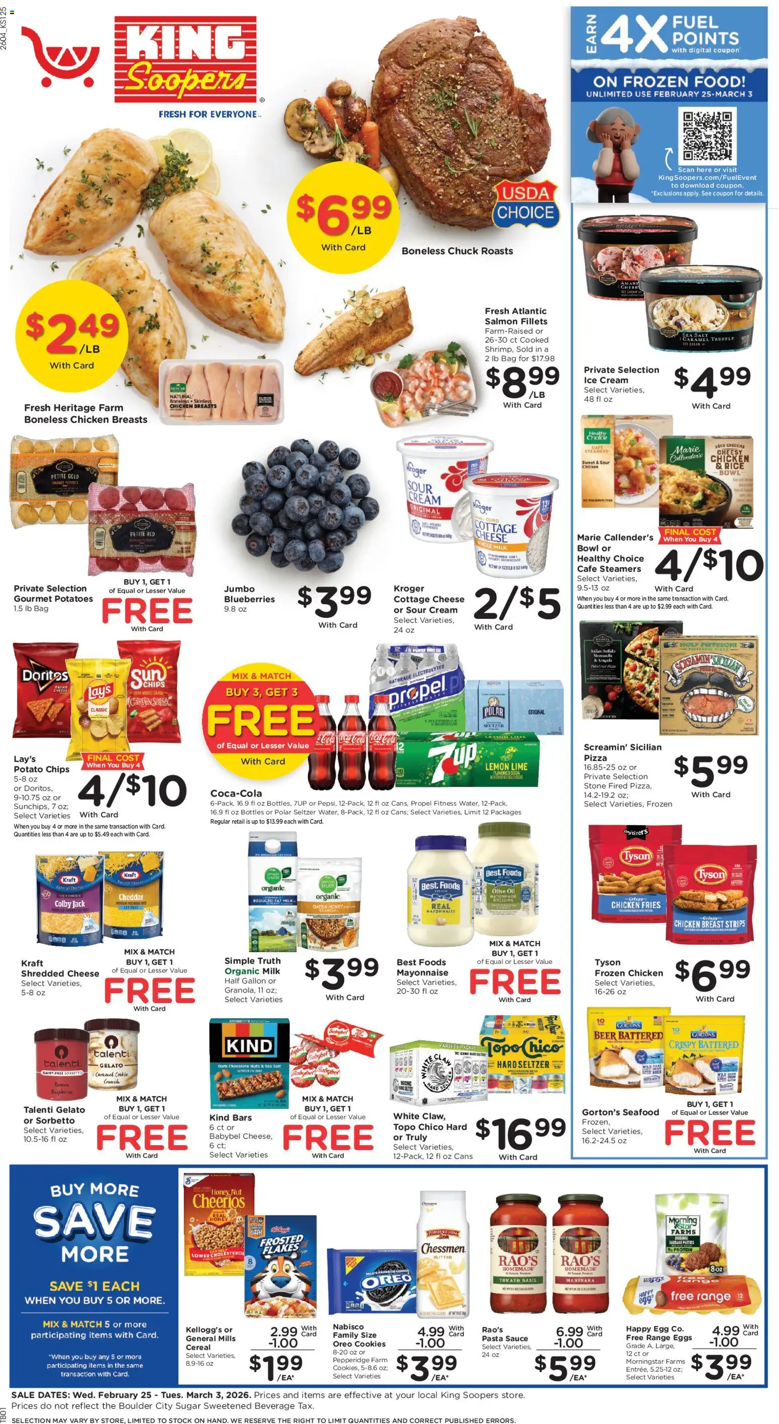 King Soopers Weekly Ad - valid from 25.02.2026 | Page: 1 | Products: Rice, Cream, Sugar, Lemon