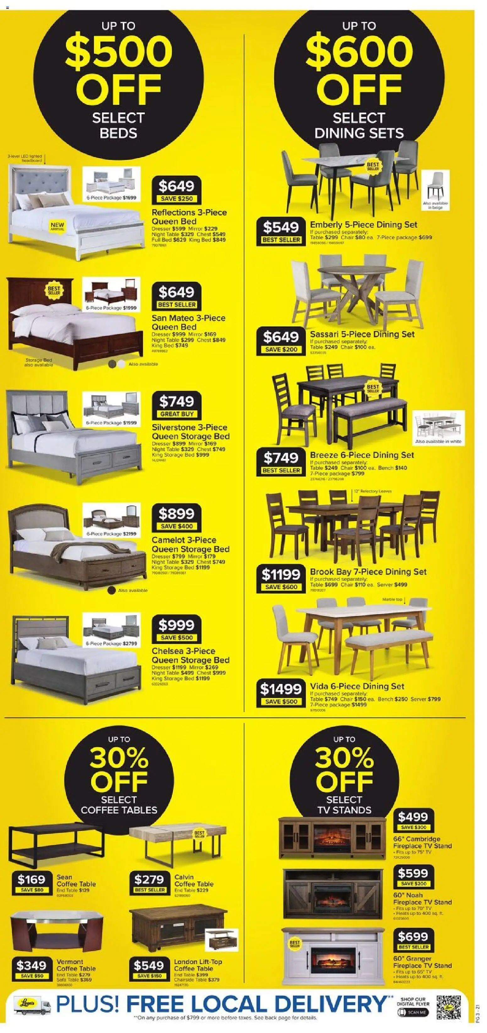 Leon's flyer valid from 25.12.2025 | Page: 4 | Products: Bed, Coffee table, Chair, Mirror