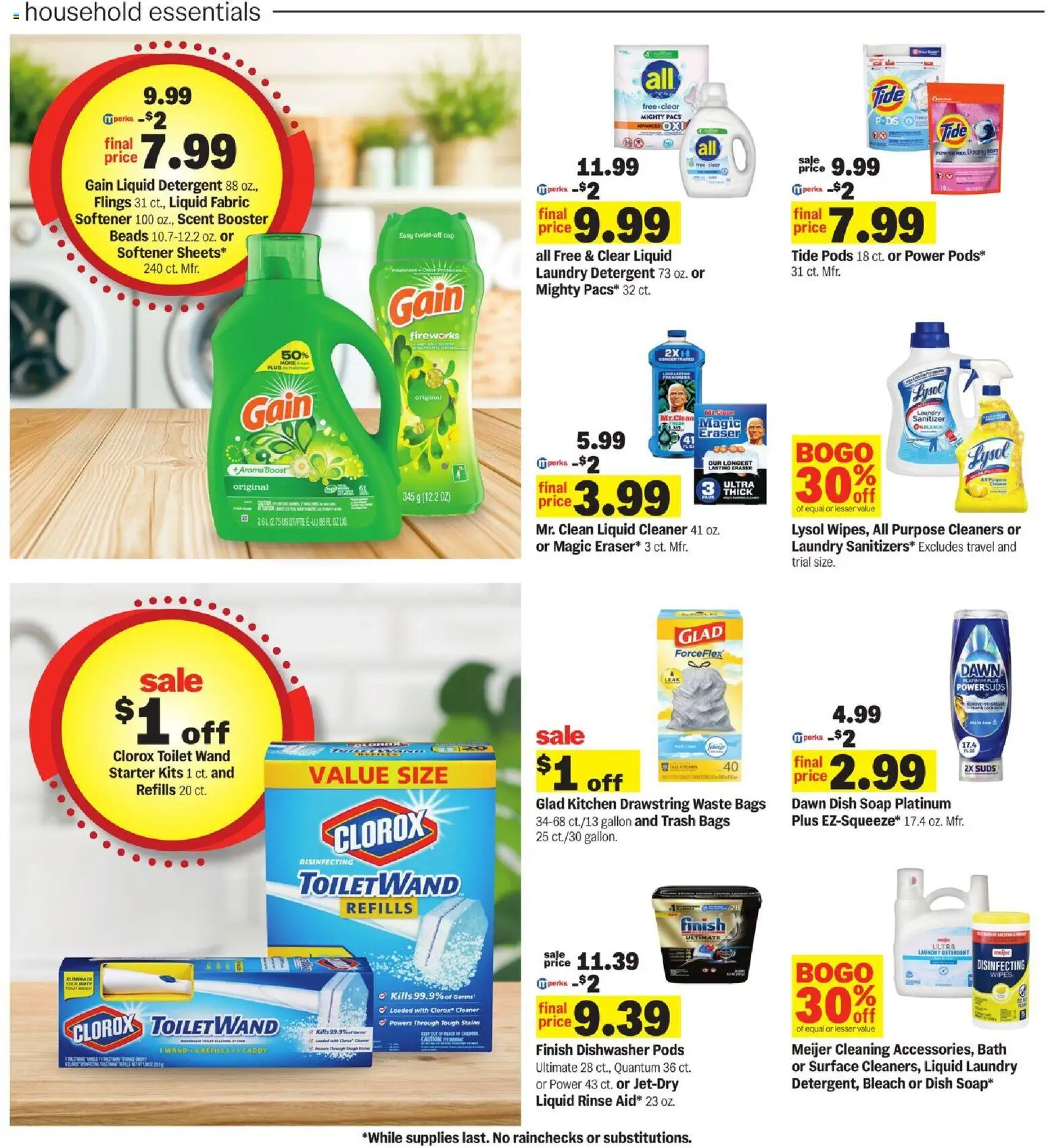 Meijer Weekly Ad - valid from 21.01.2026 | Page: 21 | Products: Eraser, Detergent, Starter, Dishwasher