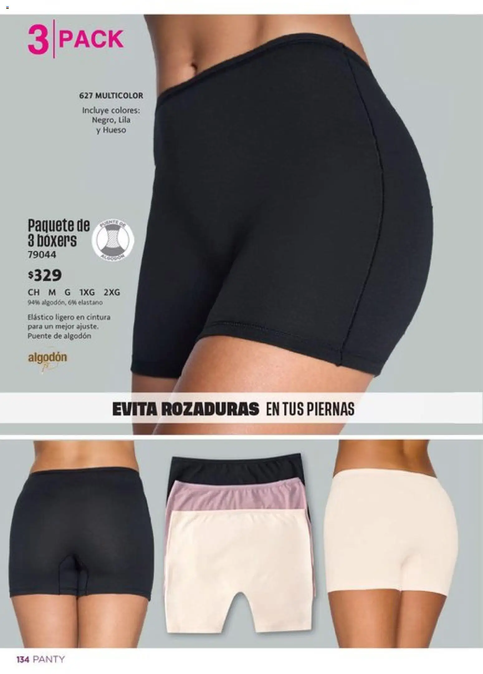 Nuevas ofertas de Ilusión válidas en toda la República Mexicana desde el 01.03.2026. ¡Encuentra las mejores ofertas en Ilusión catálogo Primavera! | Página: 136 | Productos: Boxers, Algodón