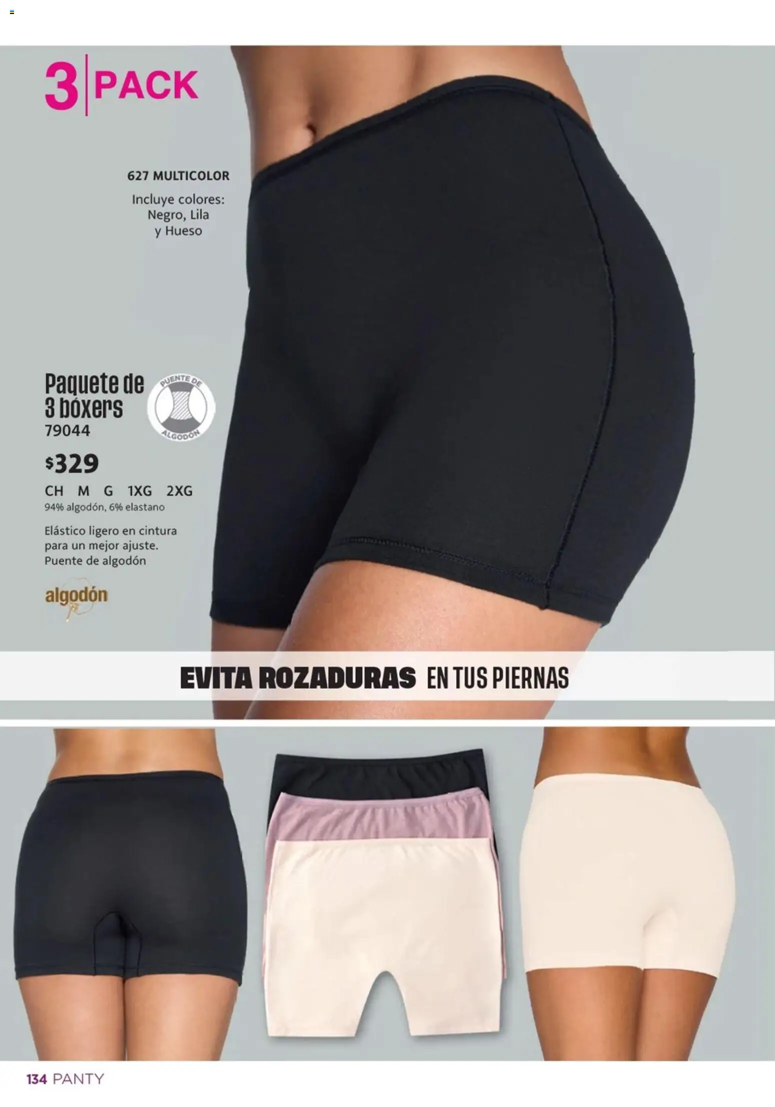Nuevas ofertas de Ilusión válidas en toda la República Mexicana desde el 01.03.2026. ¡Encuentra las mejores ofertas en Ilusión catálogo Primavera! | Página: 136 | Productos: Boxers, Algodón