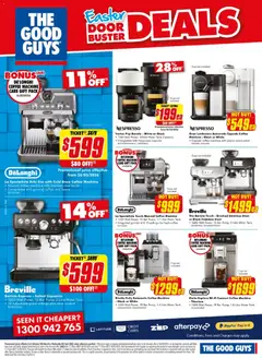 Preview of The Good Guys catalogue  - valid from 29.03.2026 | Page: 13 | Products: Cups, Coffee, Water, Grinder