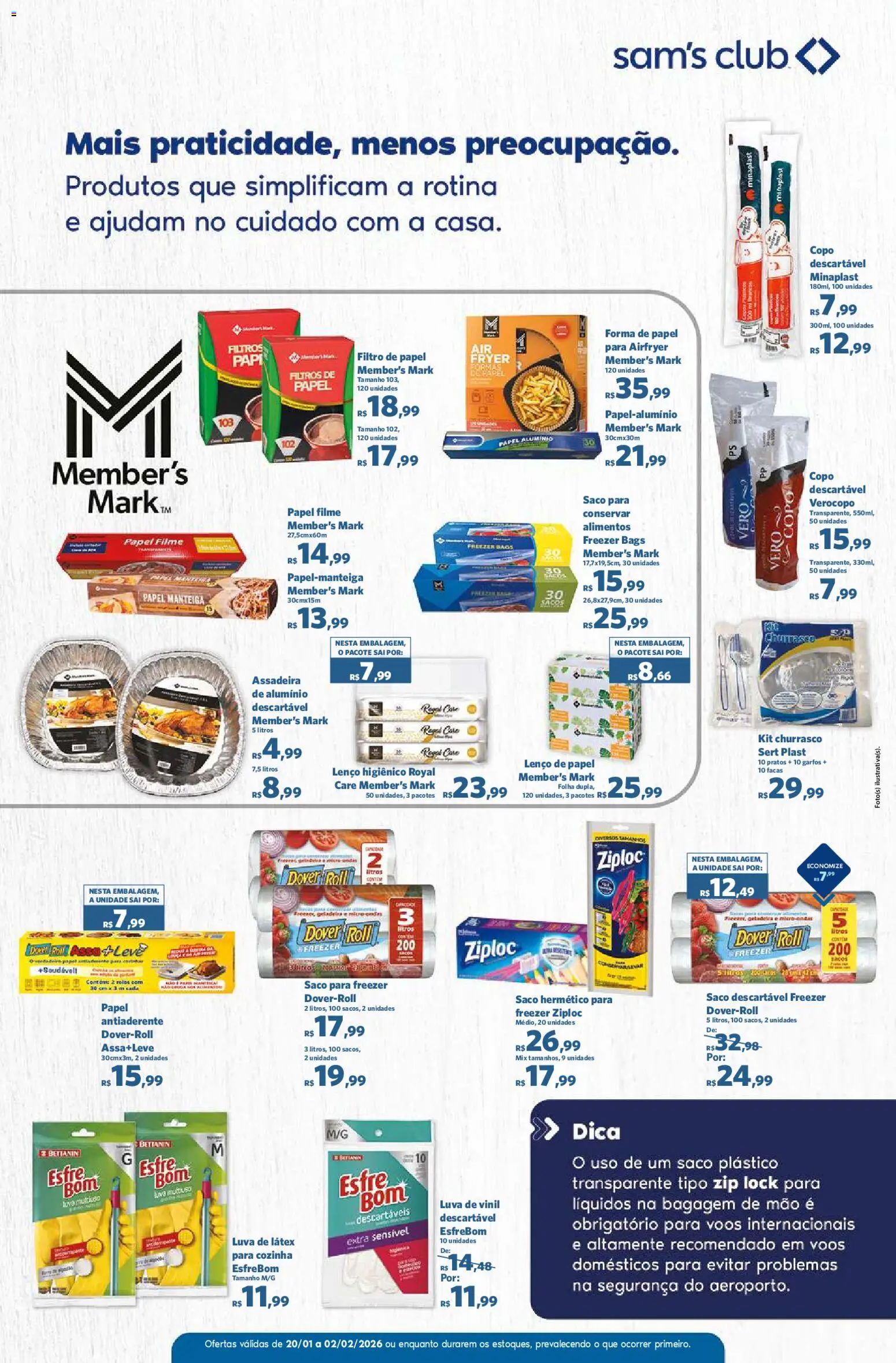 Sam's Club Folheto - válido de 20.01.2026 | Página: 14 | Produtos: Luva de látex, Filtro de papel, Freezer, Assadeira
