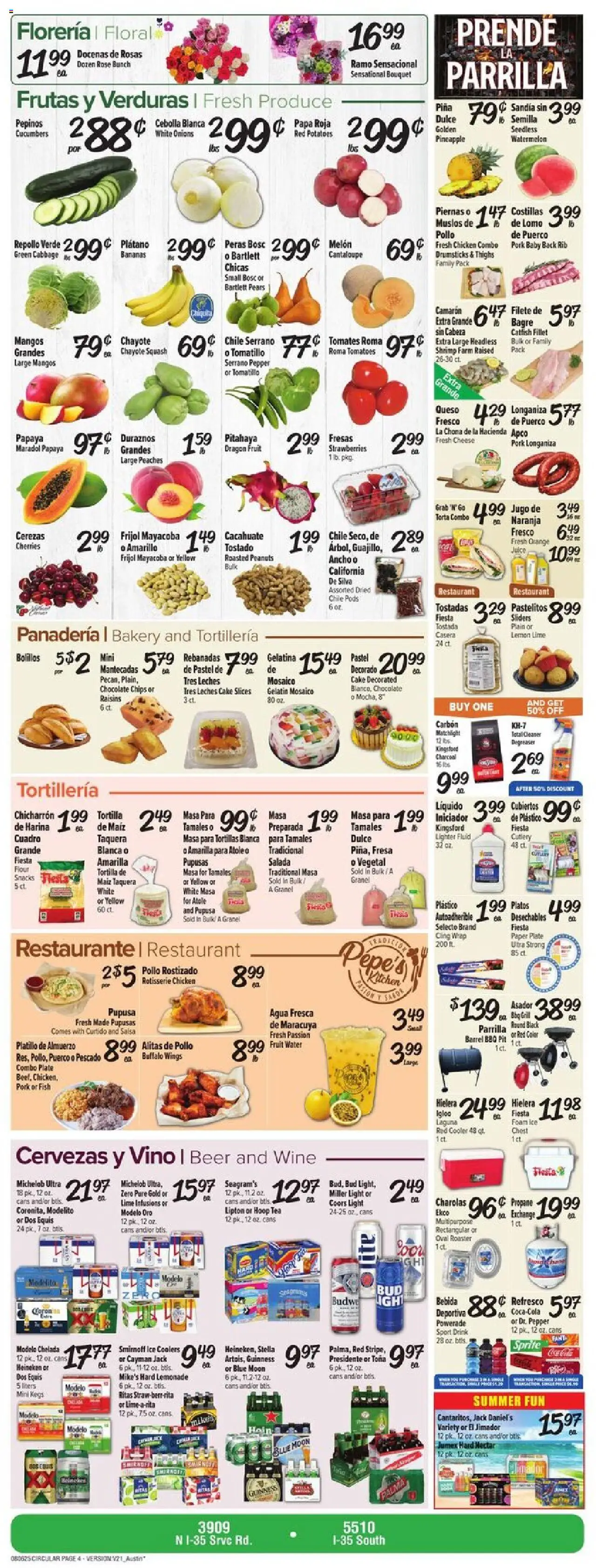 Fiesta Mart Weekly Ad - valid from 06.08.2025 | Page: 4 | Products: Chocolate, Fish, Potatoes, Watermelon