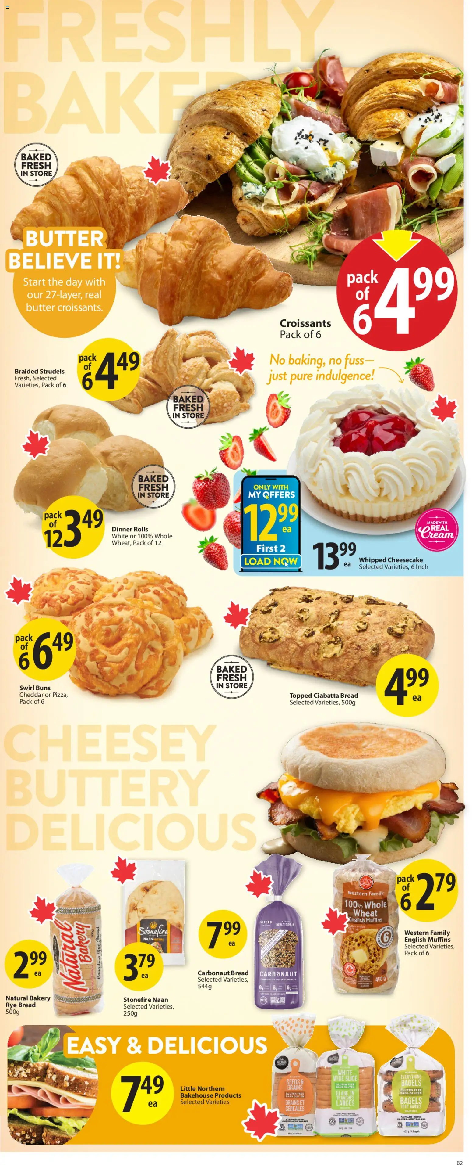 Save on foods flyer valid from 15.01.2026 | Page: 10 | Products: Cream, Bakery, Butter, Bread