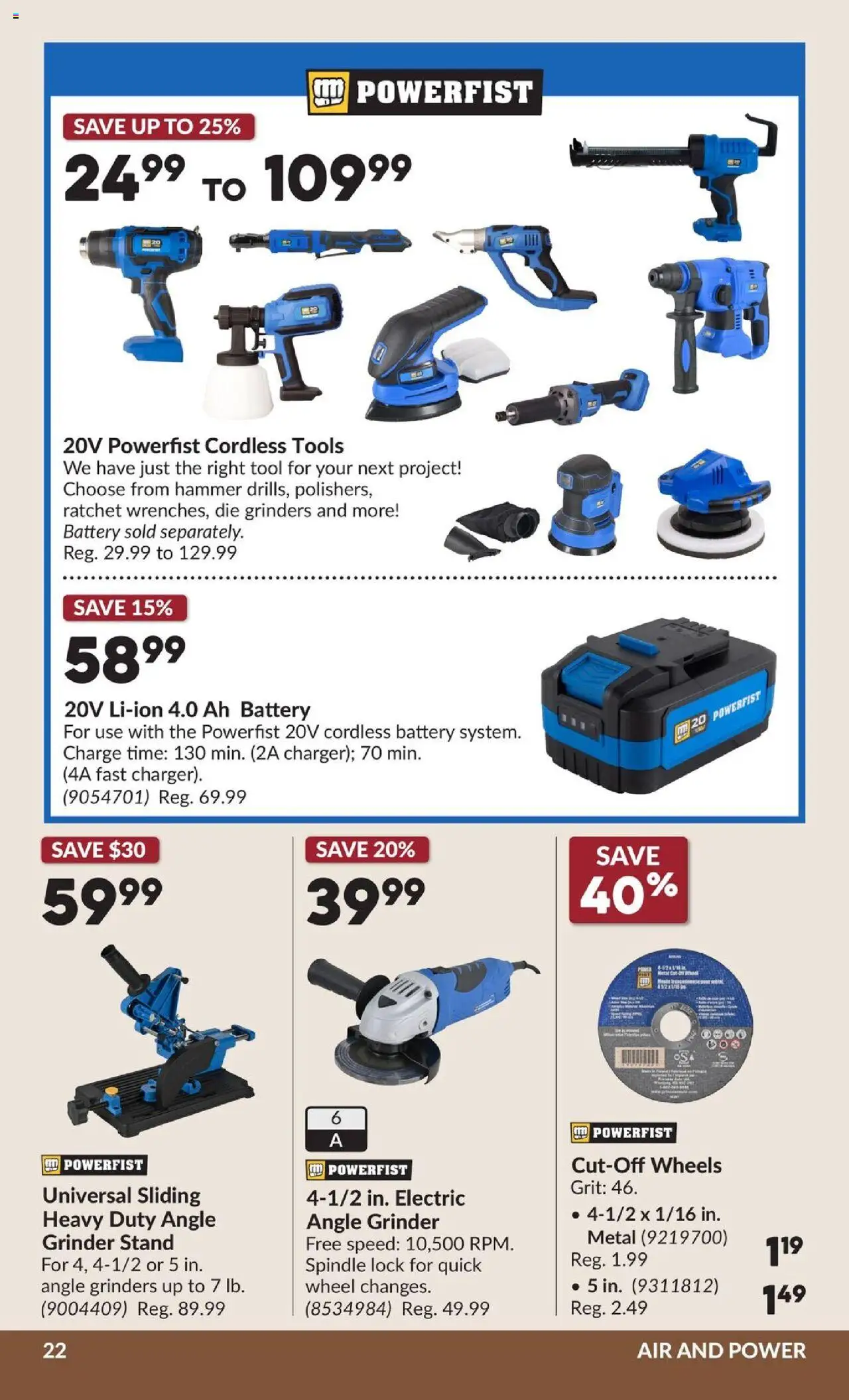 Princess Auto flyer valid from 07.10.2025 | Page: 28 | Products: Grinder, Battery