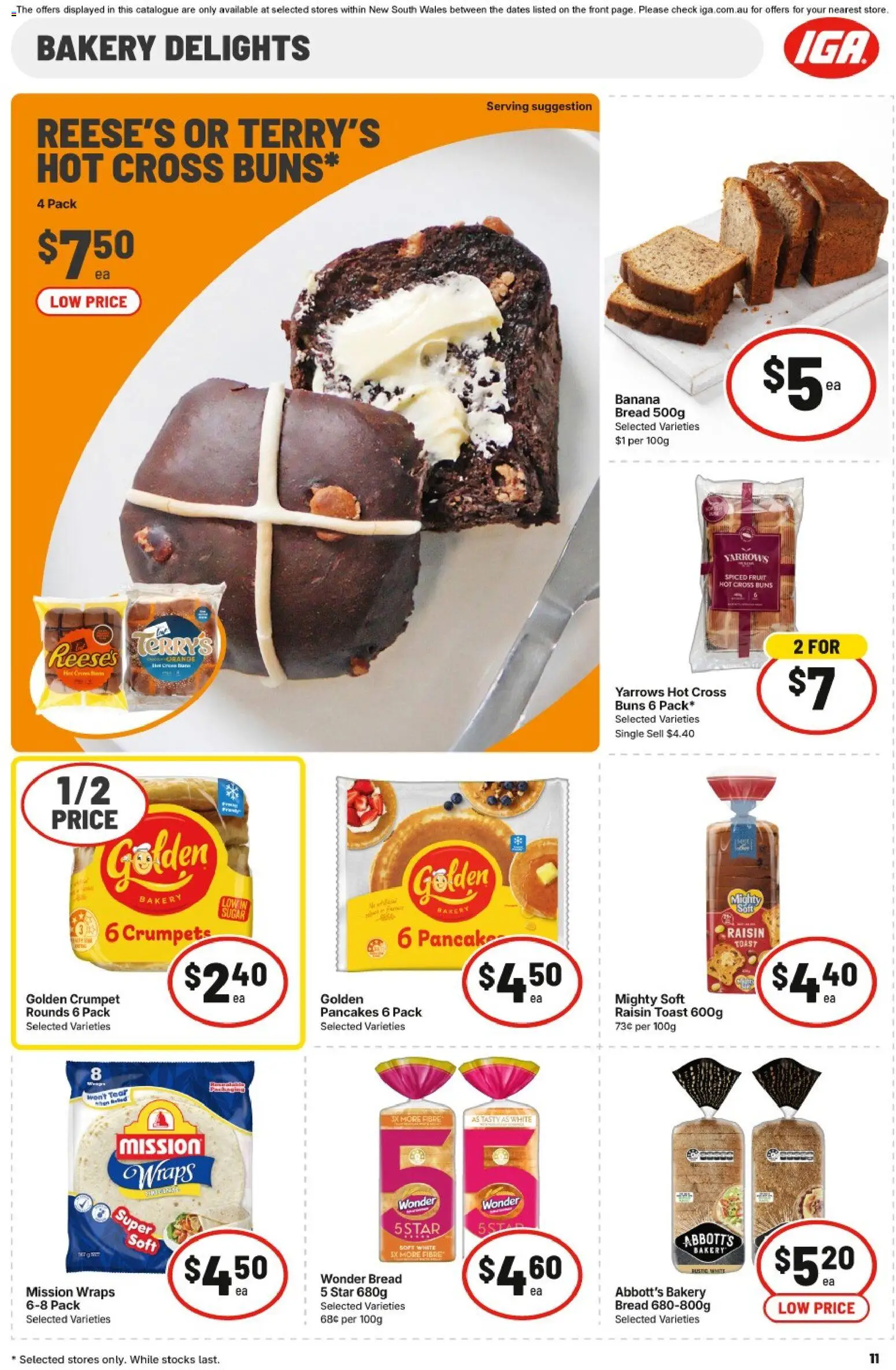 IGA catalogue - valid from 11.03.2026 | Page: 13 | Products: Bread, Terry, Bakery