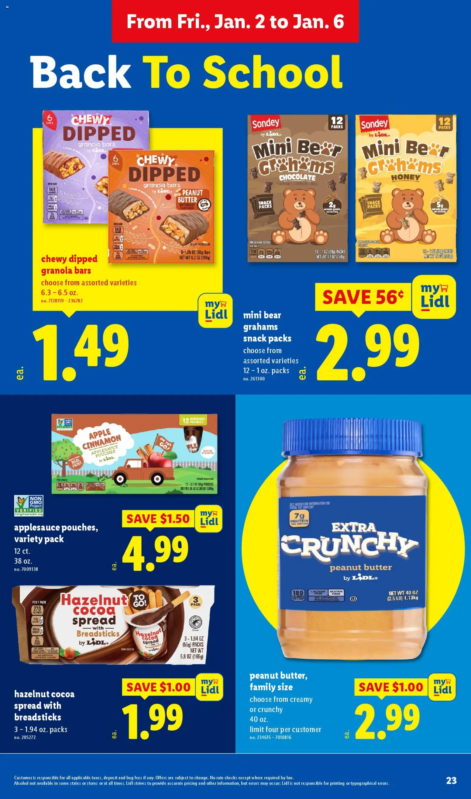 Lidl Weekly Ad - valid from 02.01.2026 | Page: 23 | Products: Corn, Butter, Chocolate, Bag