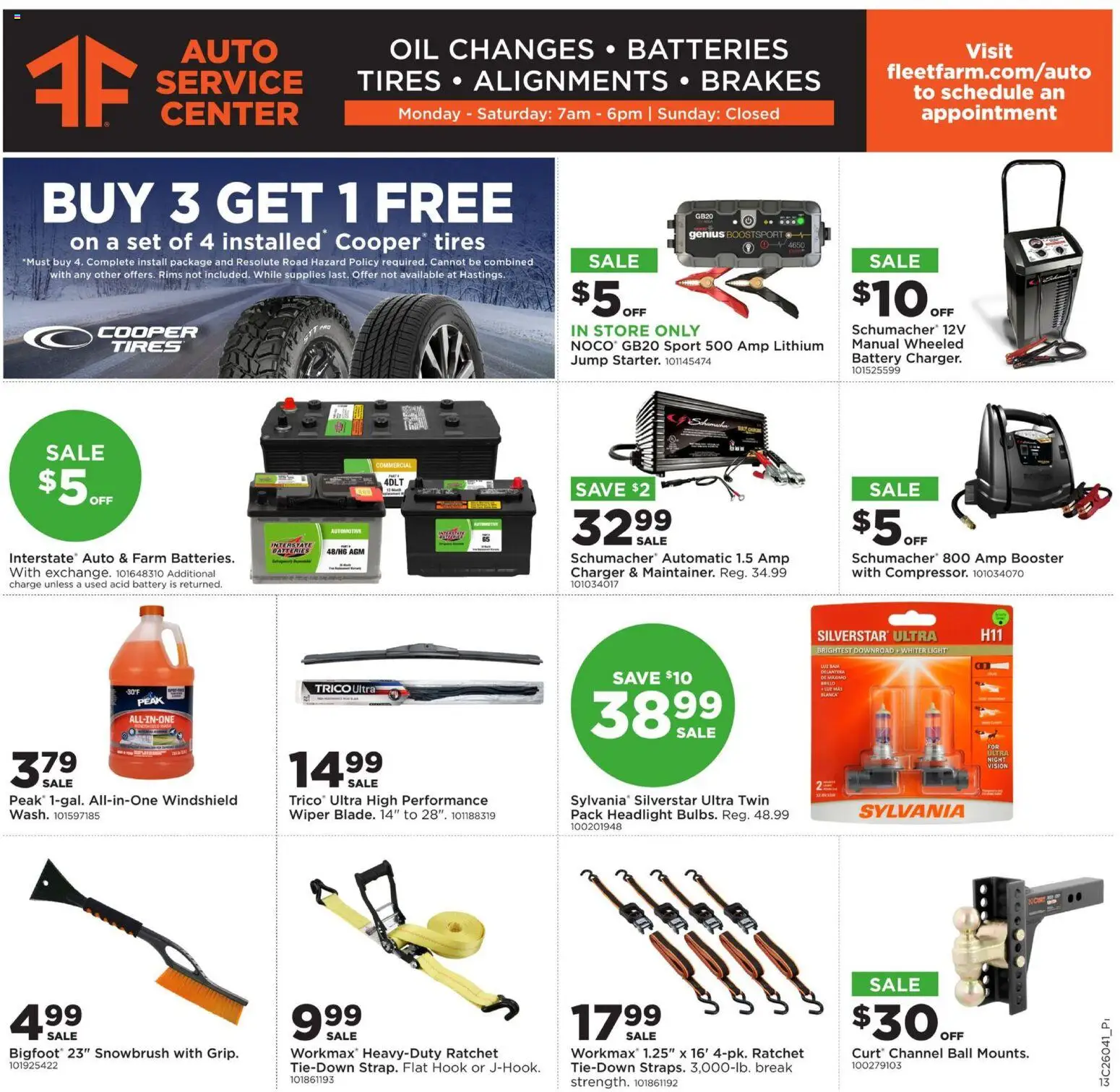 Mills Fleet Farm Weekly Ad - valid from 19.01.2026 | Page: 14 | Products: Hook, Battery, Ratchet, Charger