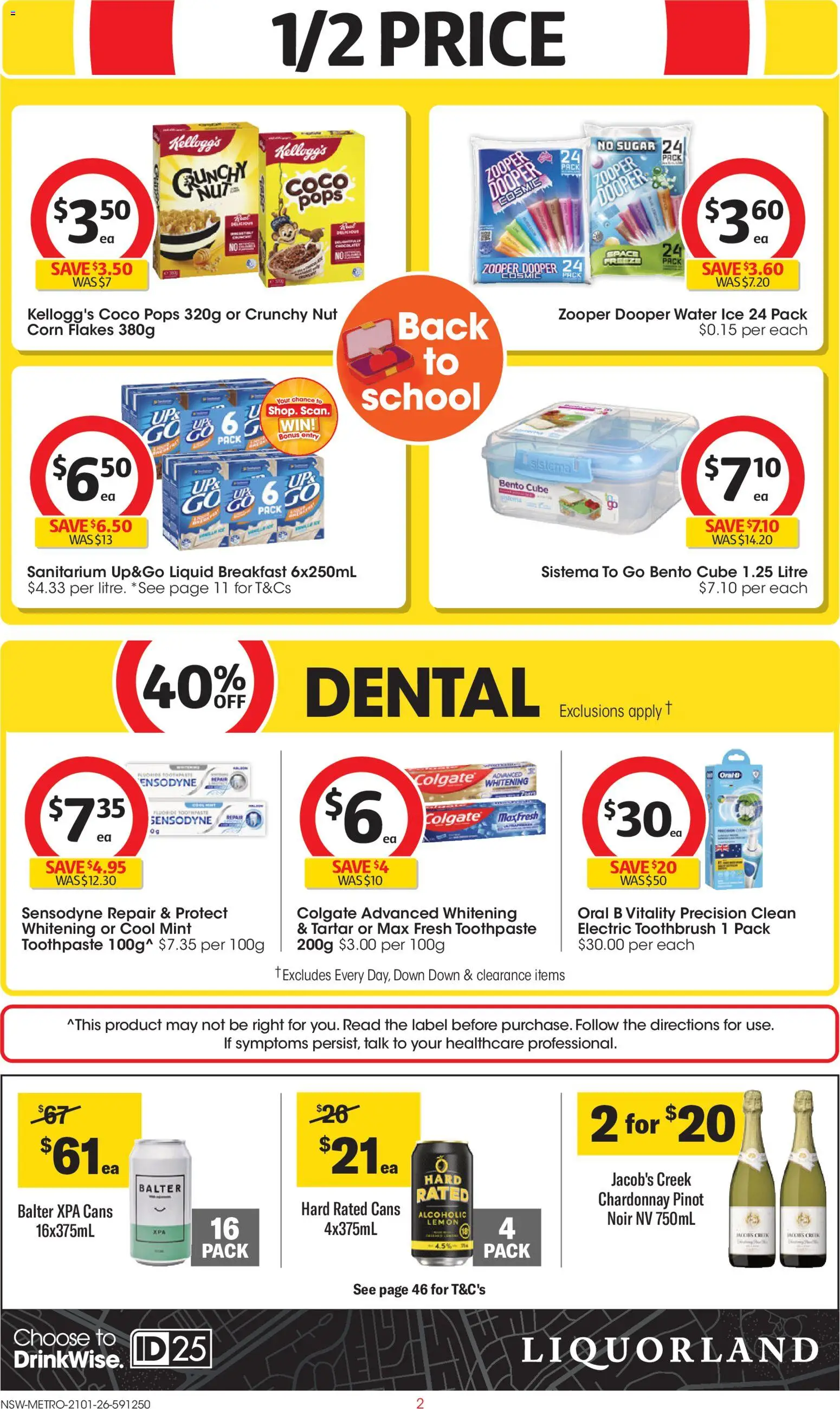 Coles catalogue - valid from 21.01.2026 | Page: 2 | Products: Toothpaste, Sugar, Lemon, Toothbrush
