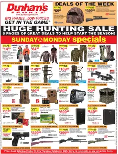 Preview of Dunham's Sports weekly ads valid from 18.10.2025