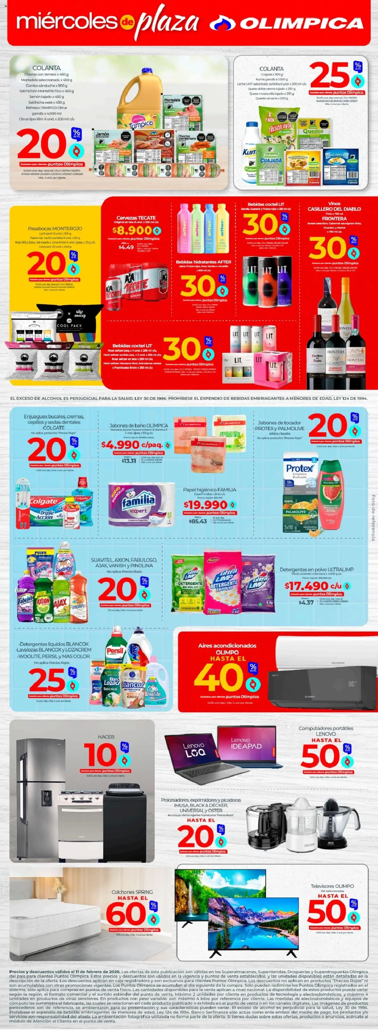 Olímpica revista - valida desde el 11.02.2026 | Página: 2 | Productos: Arándanos, Limón, Queso, Tintura