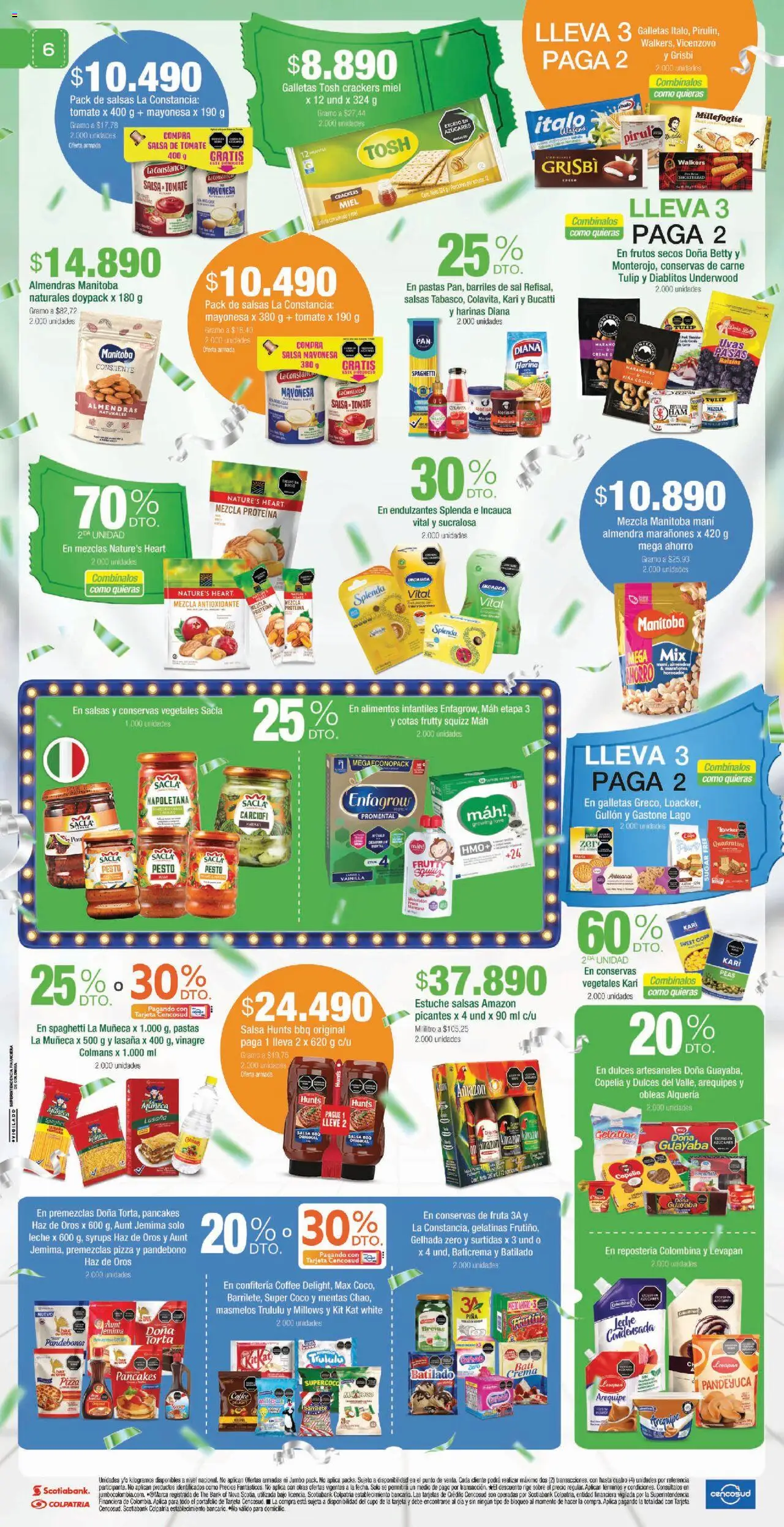 Jumbo revista - valida desde el 25.09.2025 | Página: 6 | Productos: Salsa de tomate, Almendras, Crema, Sal