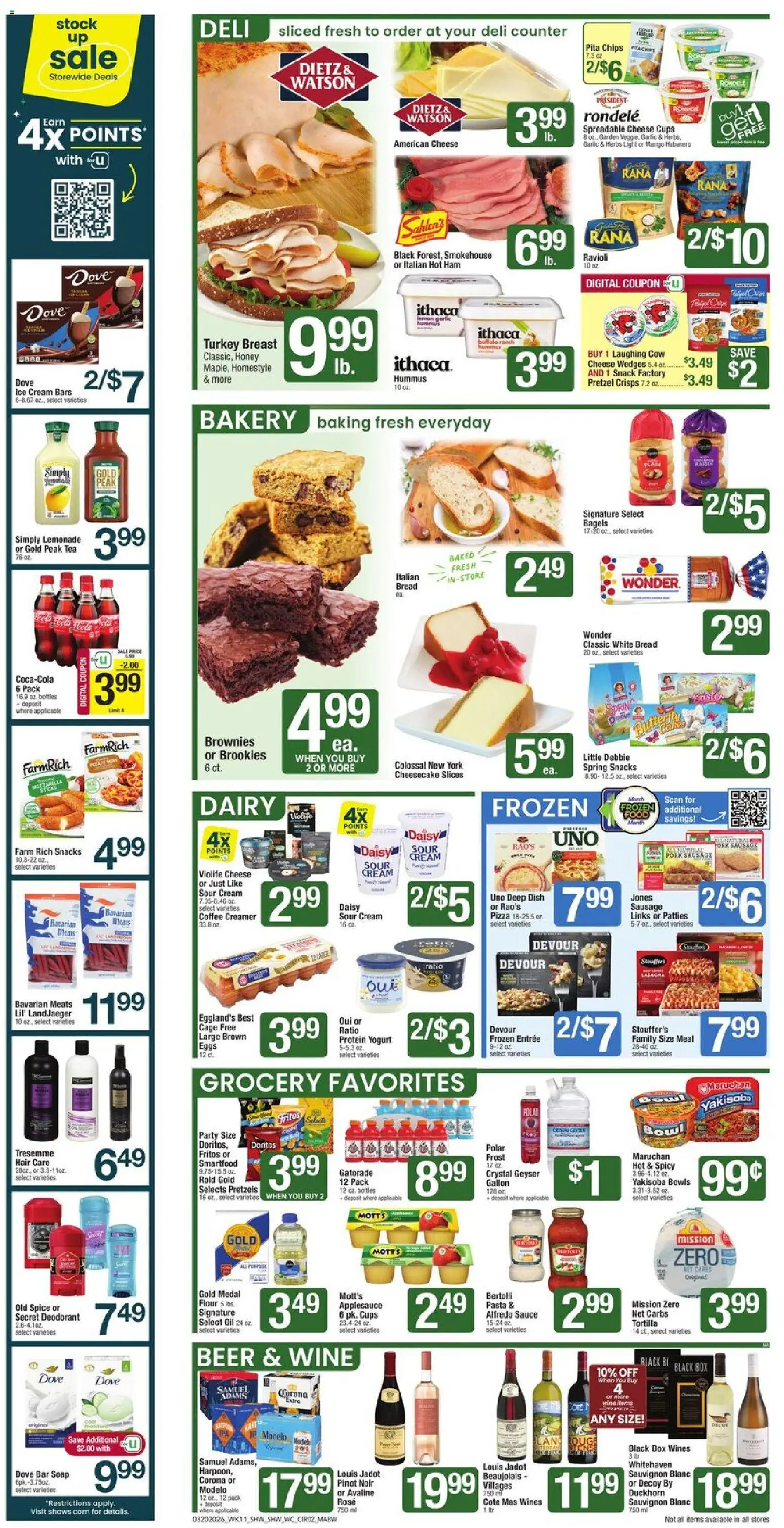 Shaw's Weekly Ad - MA - valid from 20.03.2026 | Page: 2 | Products: Bakery, Wc, Pizza, Tea