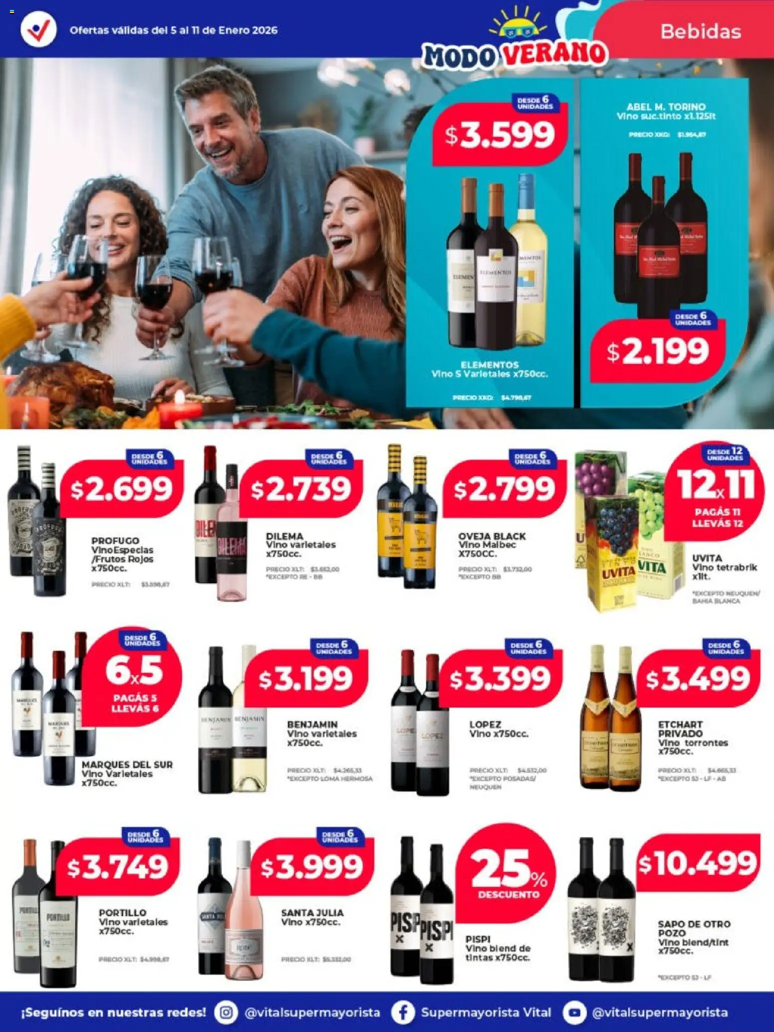 Vital - Ofertas - Mar del Plata  │ válido desde el 05.01.2026 | Página: 16 | Productos: Vino