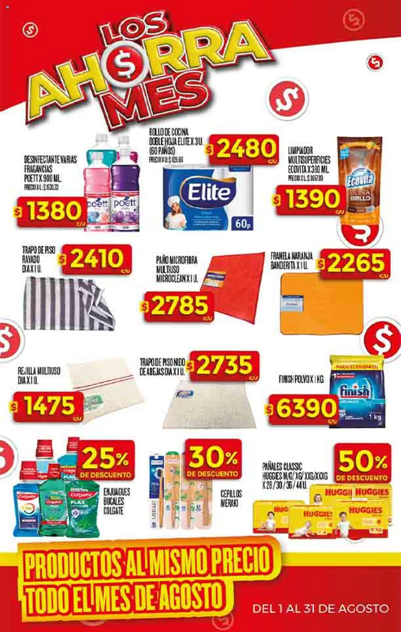 Supermercado DIA Ofertas - Salta y Jujuy │ válido desde el 30.07.2025 | Página: 33 | Productos: Trapo de piso, Cocina, Rejilla, Pañales