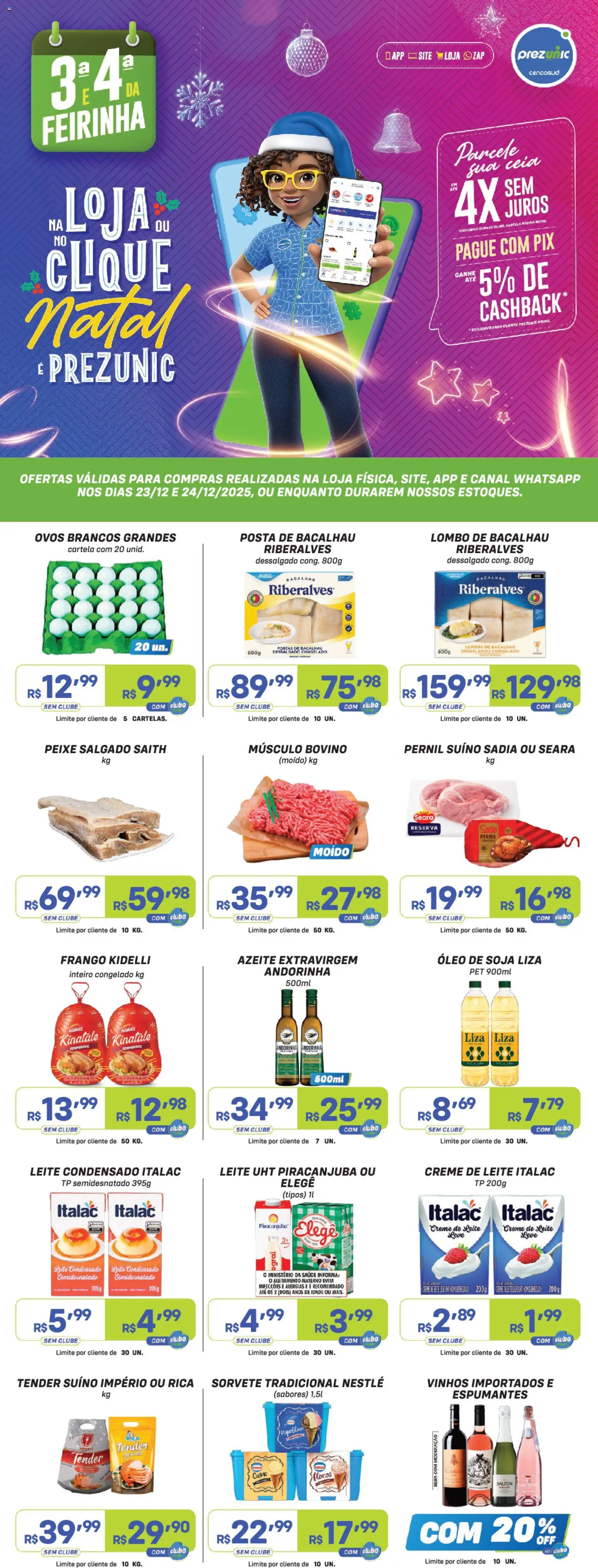 Prezunic Folheto - válido de 23.12.2025 | Página: 1 | Produtos: Tender, Leite, Óleo, Flocos