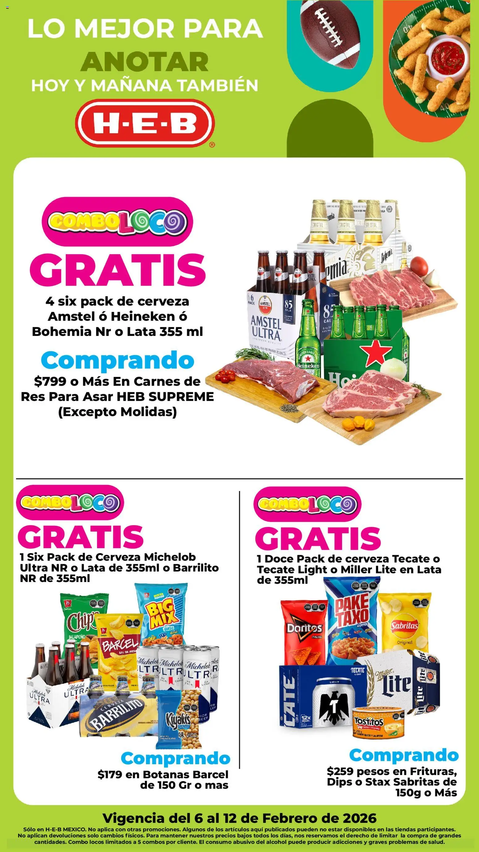 Nuevas ofertas de H-E-B válidas en toda la República Mexicana desde el 06.02.2026. ¡Encuentra las mejores ofertas en H-E-B folleto! | Página: 1