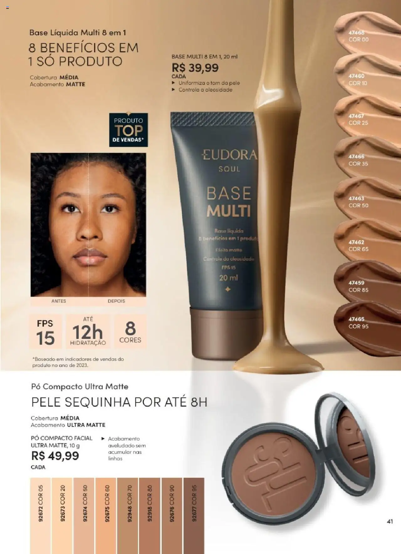 Eudora Folheto - válido de 06.06.2025 | Página: 41 | Produtos: Pó compacto, Pó, Base